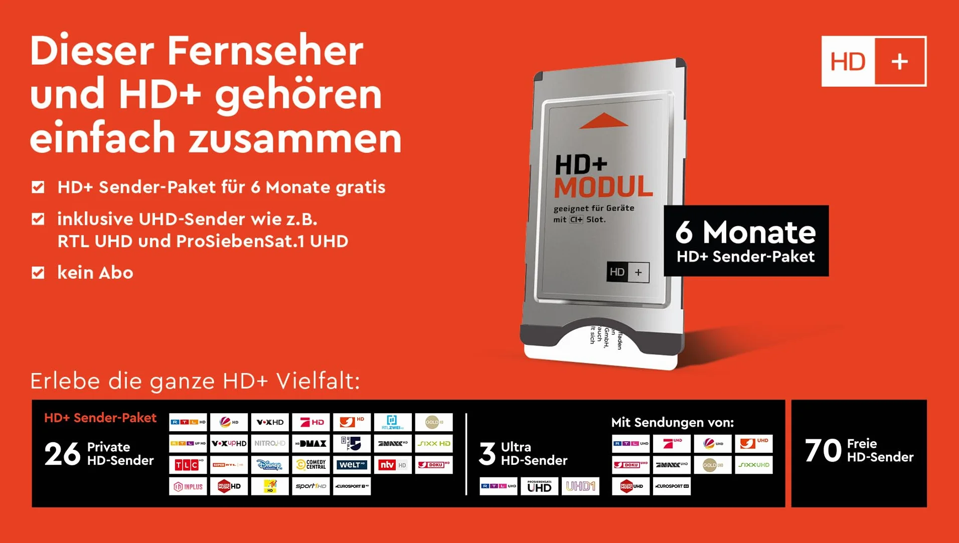 HD PLUS 4260155560132 HD + scheda per 6 mesi programmi Nero