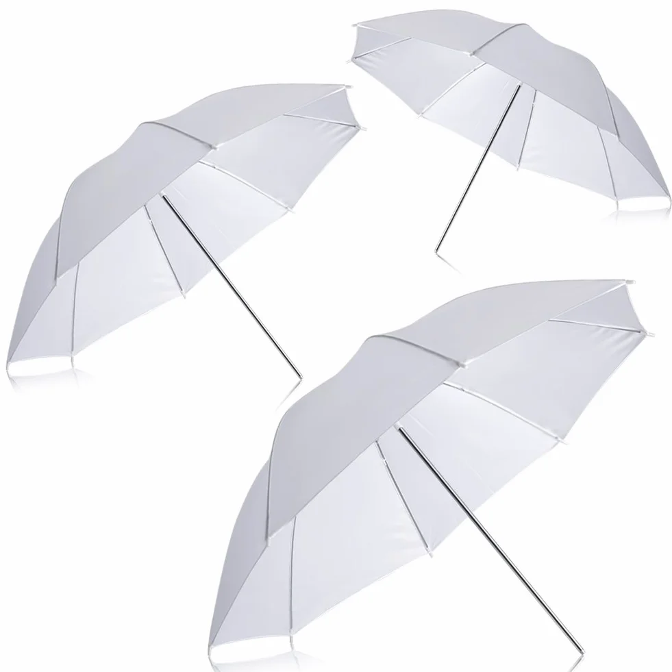 Neewer Ombrello Professionale per Studio Fotografico, 3pz, 33"/83cm, Bianco