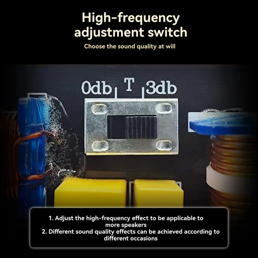 Divisore Crossover Audio A 3 Vie da 700 W con 1 Filtro Divisore Ad Alta fedeltà Ad Alta Frequenza Alta 2 per Home Theater