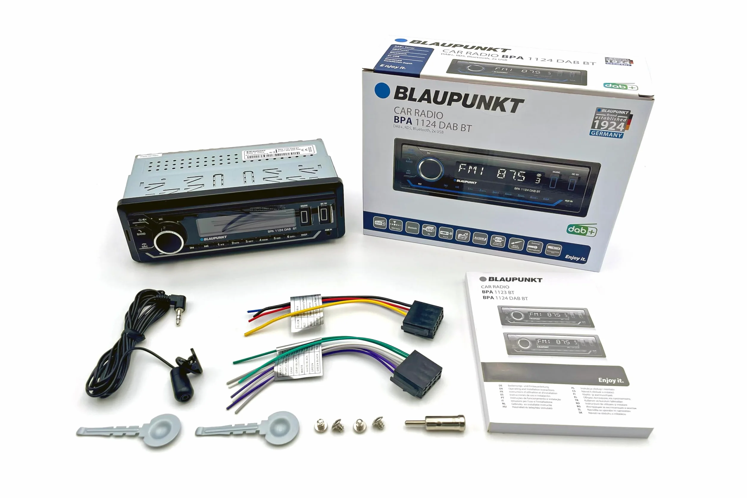 Blaupunkt BPA1124BT Autoradio multicolore con Dab+, RDS, Bluetooth, 2 x USB