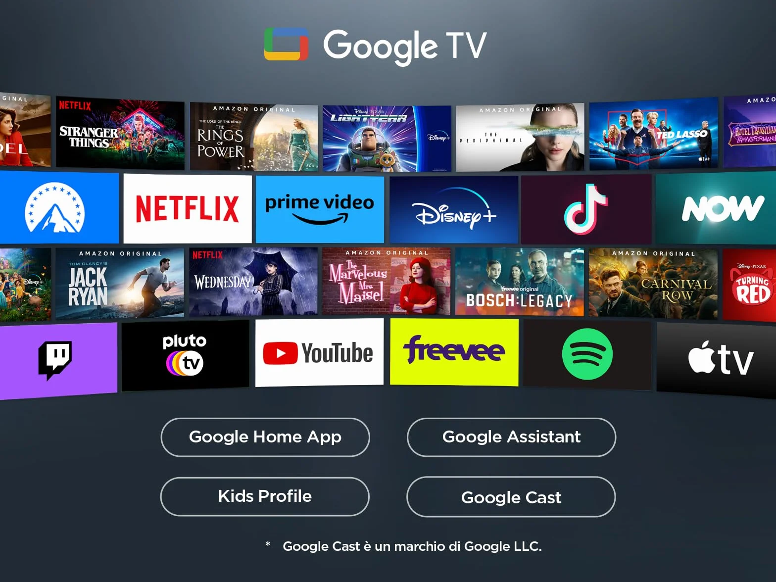 TCL 55V6C Smart TV 55" 4K HDR Google TV Dolby Audio Motion Clarity