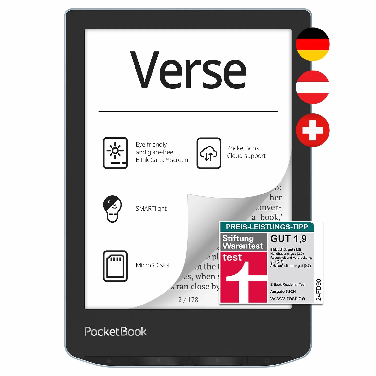 Pocketbook Verse eReader 6 pollici 8 GB E-book