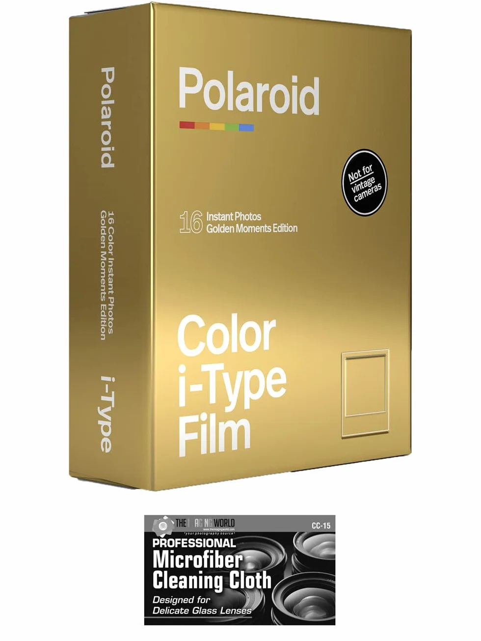 Polaroid Originals - Pellicola a colori per fotocamera istantanea i-Type – Golden Moments Edition – Confezione doppia (16 foto)