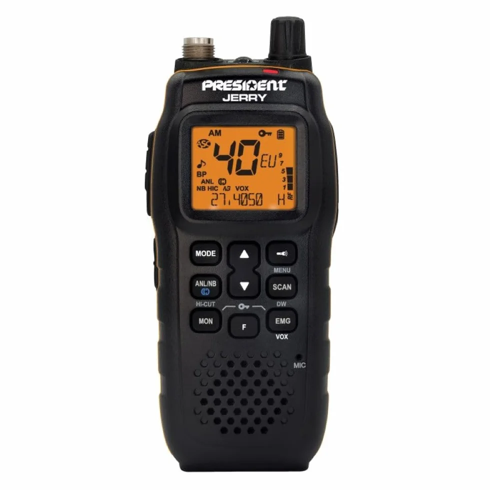 Radio CB Portatile President Jerry AM/FM, VOX, NB, HI CUT, ANL, ASC