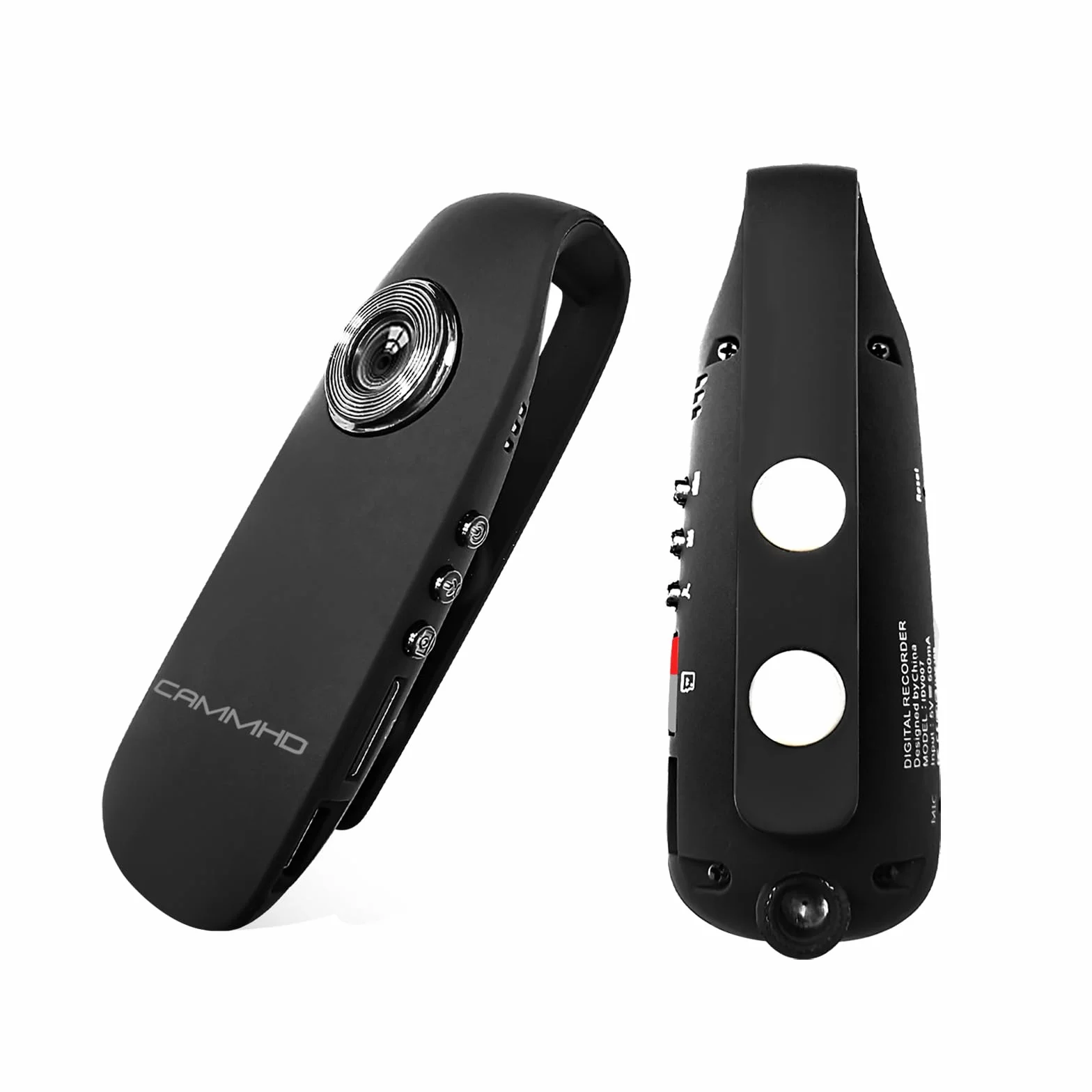 CAMMHD 1080P 32GB Body Cam Full HD Portatile Bodycam con Registrazione One-Touch, Rilevamento del Movimento, 3-7 Ore di Registrazione, Supporto alla Connessione OTG (Supporto Massimo fino a 512GB)