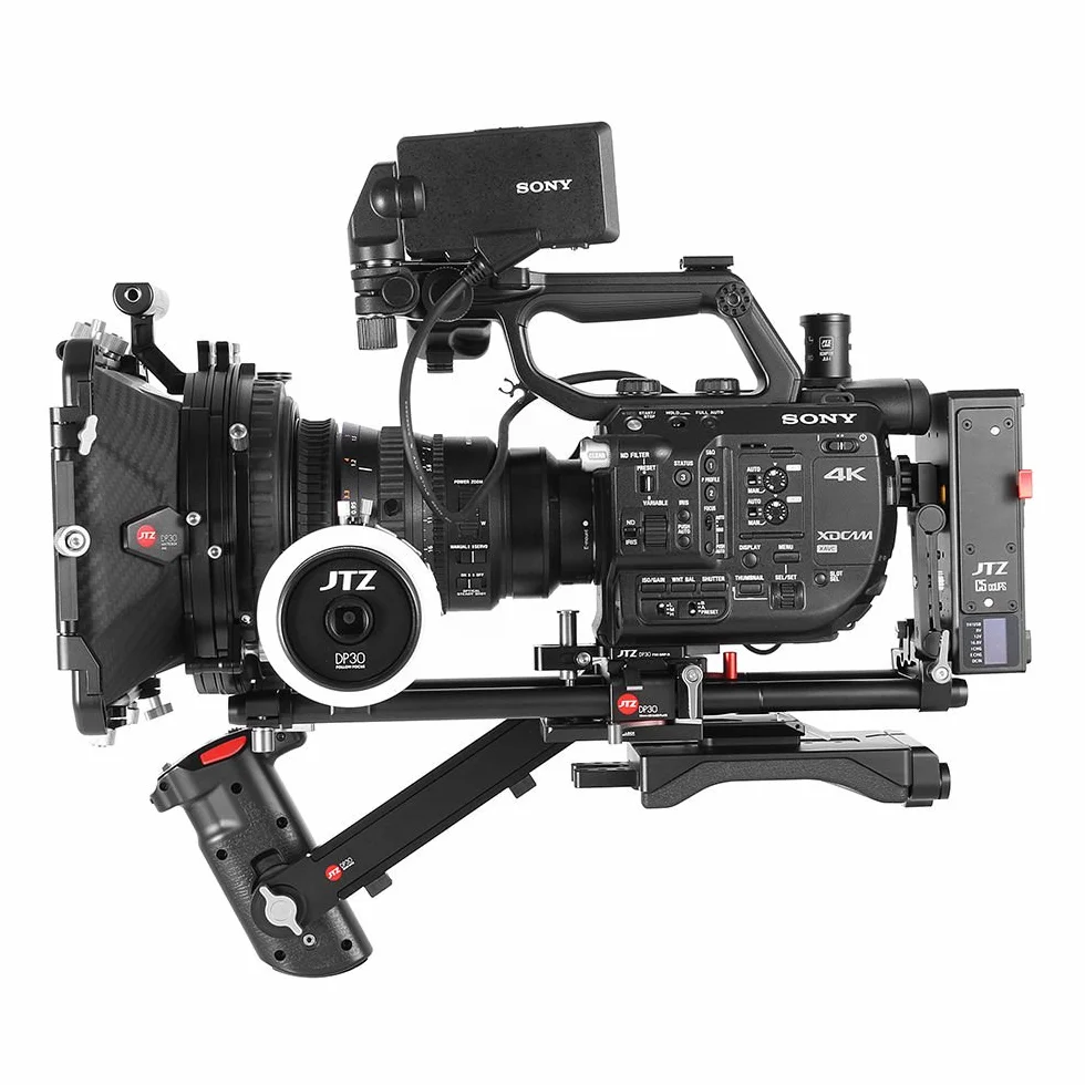 JTZ DP30 Cine Fibra di Carbonio 4x4 "Swing Away Matte Box 15mm/19mm Per Sony ARRI RED CANON BMD