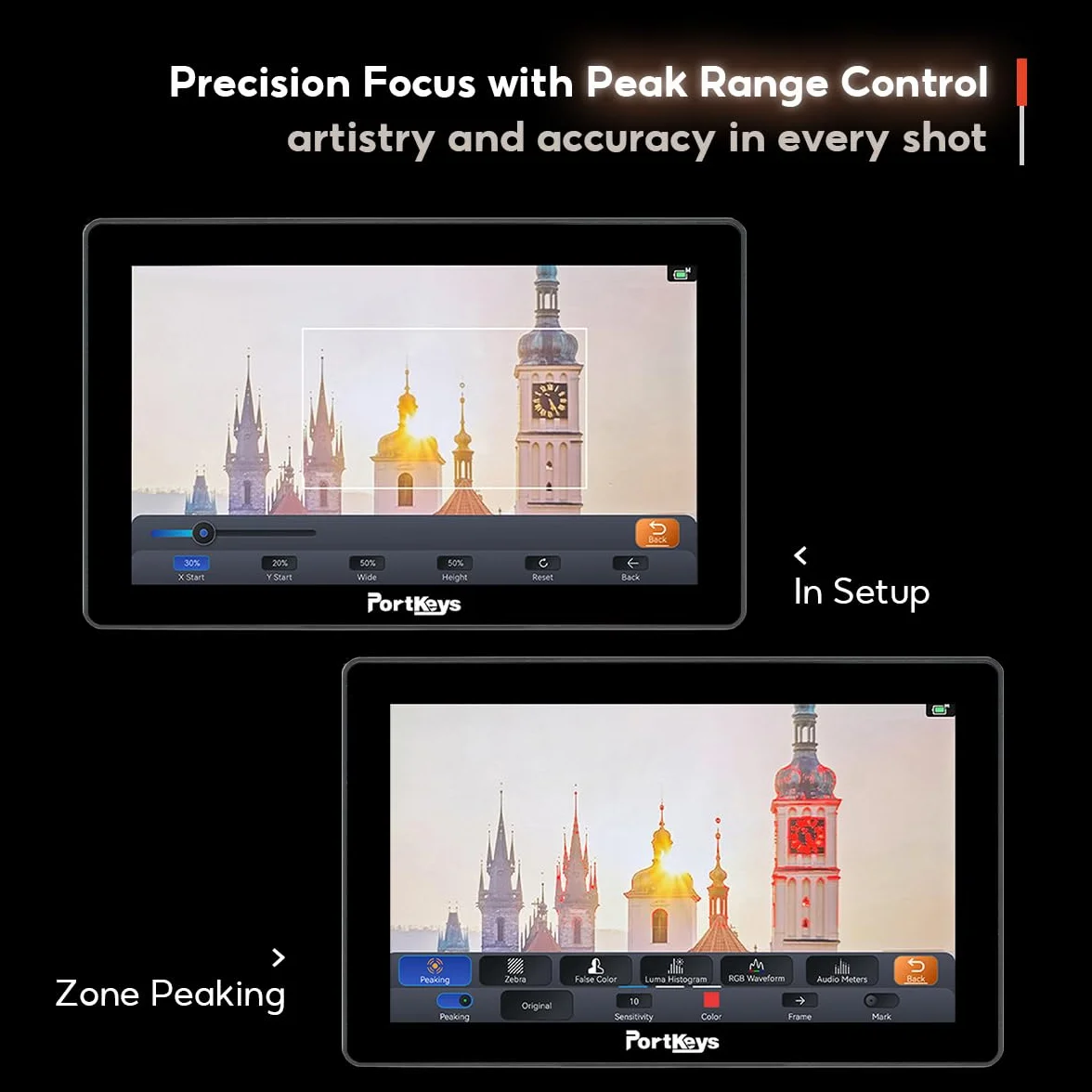 Portkeys LH5P II Monitor da Campo per Fotocamera 5,5" 2000nit Controllo della Fotocamera Touchscreen per S0NY CAN0N PANAS0NIC BMD e ZCAM