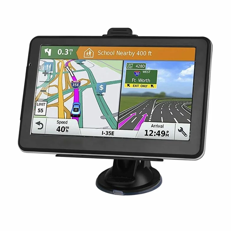 Riloer Navigatore per Camion Navigazione GPS universale Sat Nav Kit per Auto Camion HGV LGV Motorhome, 7 "Sat Nav Display con Staffa Trasmettitore FM