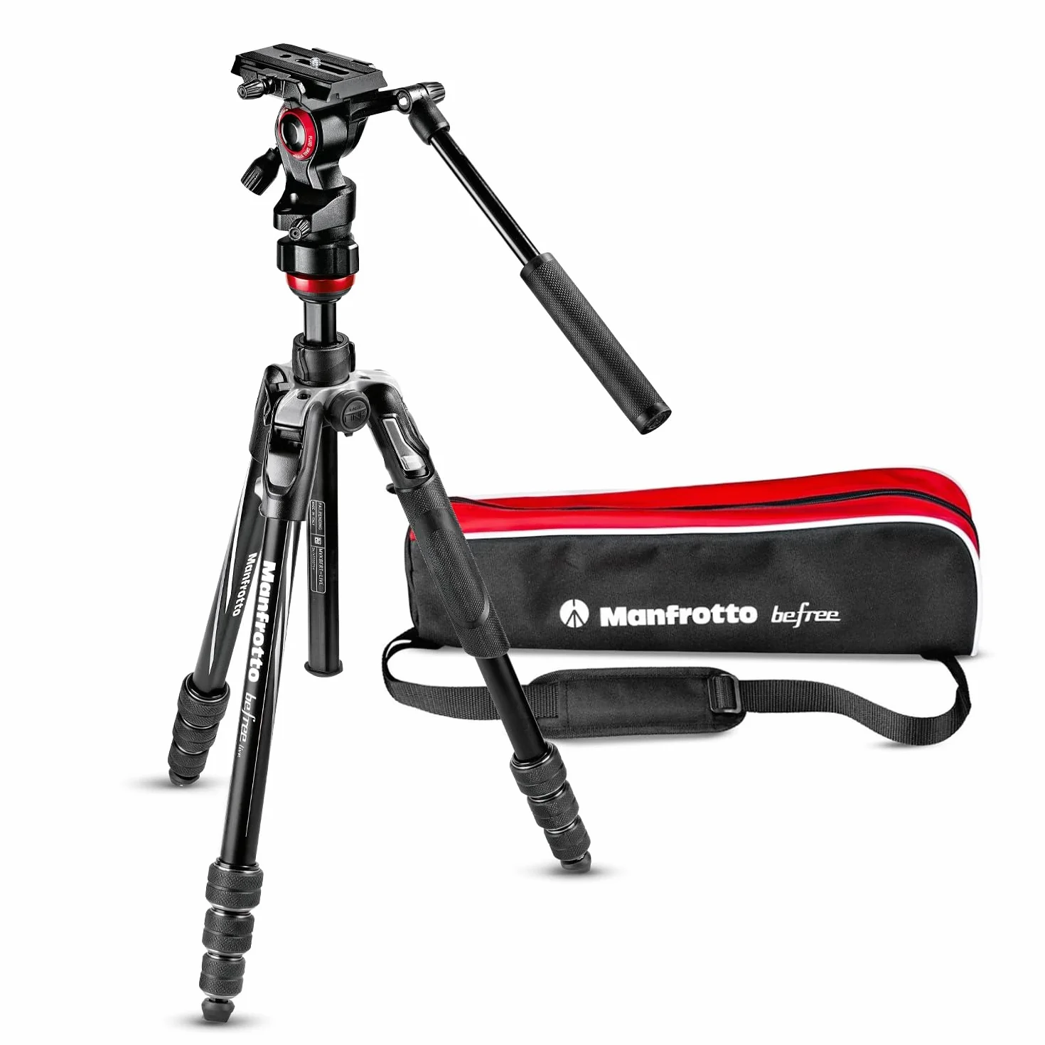 Manfrotto Befree Live Twist, Treppiede Video da Viaggio in Alluminio con Chiusure Twist, Treppiede per Fotocamera Mirrorless, Reflex, Videocamera, Accessori Fotografici e Video