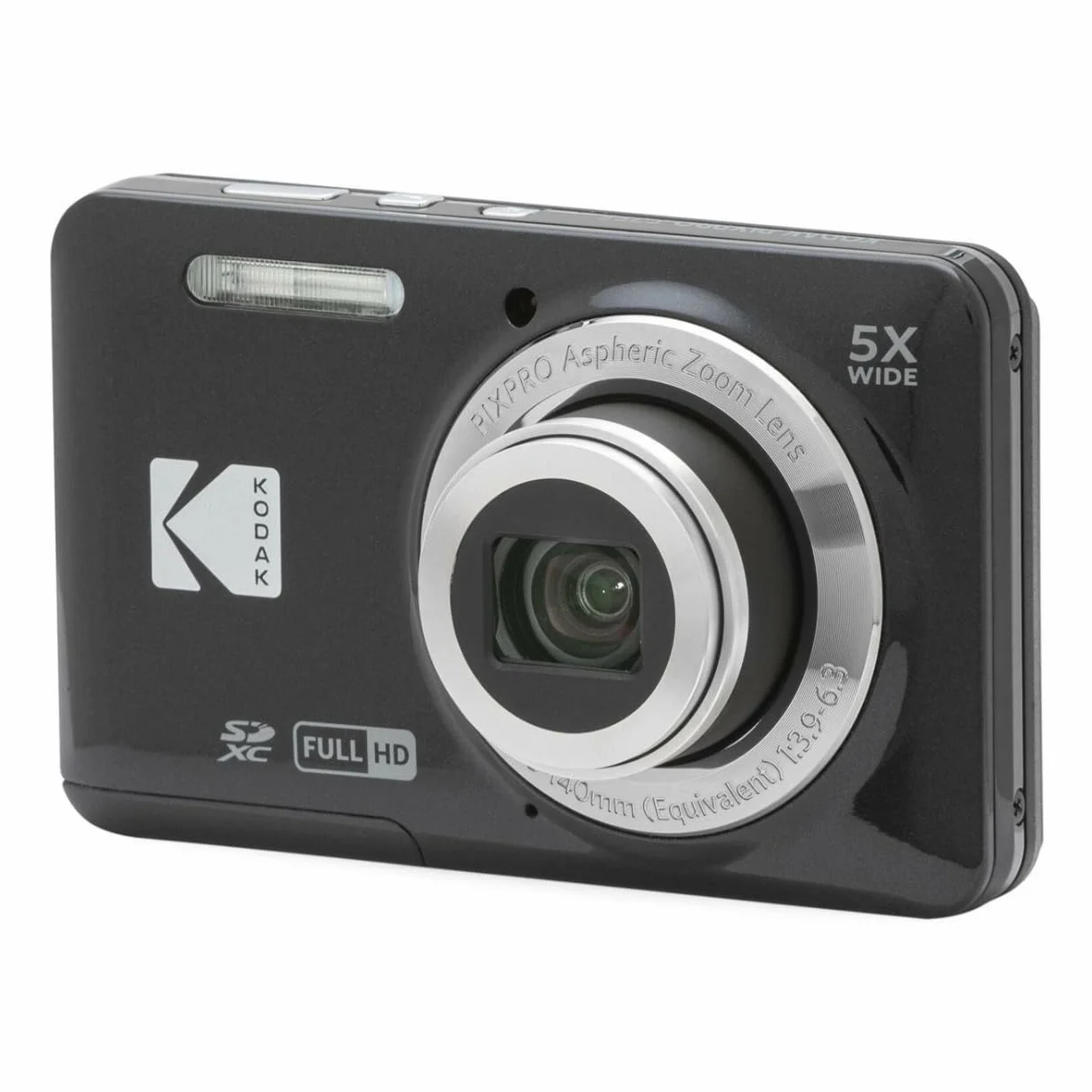 PIXPRO FZ55 Friendly Zoom fotocamera digitale (nero) confezione con scheda SD da 32 GB, custodia per fotocamera e caricabatterie da viaggio con batteria (4 articoli)