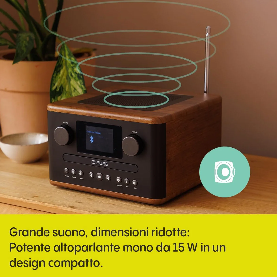 RADIO C/CD DAB+ BT CLASSIC C-D4 COFFEE BROWN/WALNU