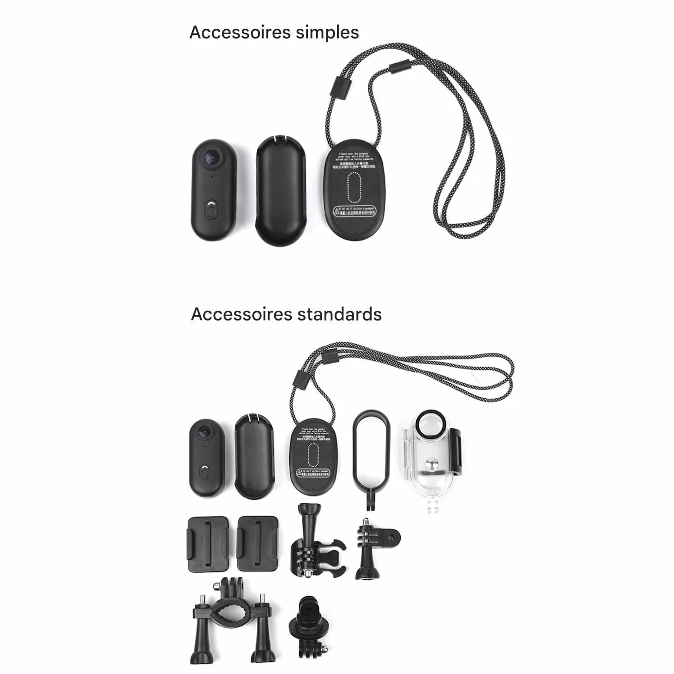 Générique Videocamera portatile 4K POV Pro con clip girevole a 360° e clip magnetica, grandangolo di 170°, registrazione 120 minuti, ideale per conferenze, viaggi e passeggiate