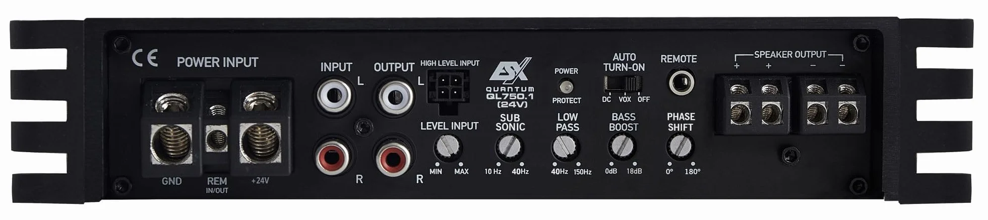 ESX QL750.1-24V - 24V für LKW usw. | Monoblock 1-Kanal Verstärker Endstufe | 24 Volt Class D - Digital