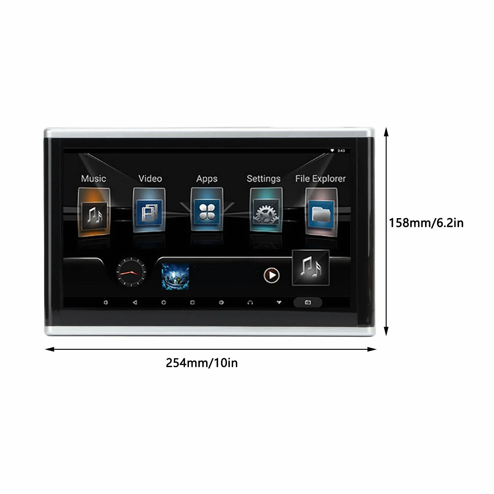 Fockety Lettore Video poggiatesta per Auto 10.1 Pollici, poggiatesta TV Touch Screen IPS Supporto 4K Trasmettitore FM Monitor per poggiatesta Monitor multimediale Digitale, MP3 MP4 WMA Avi