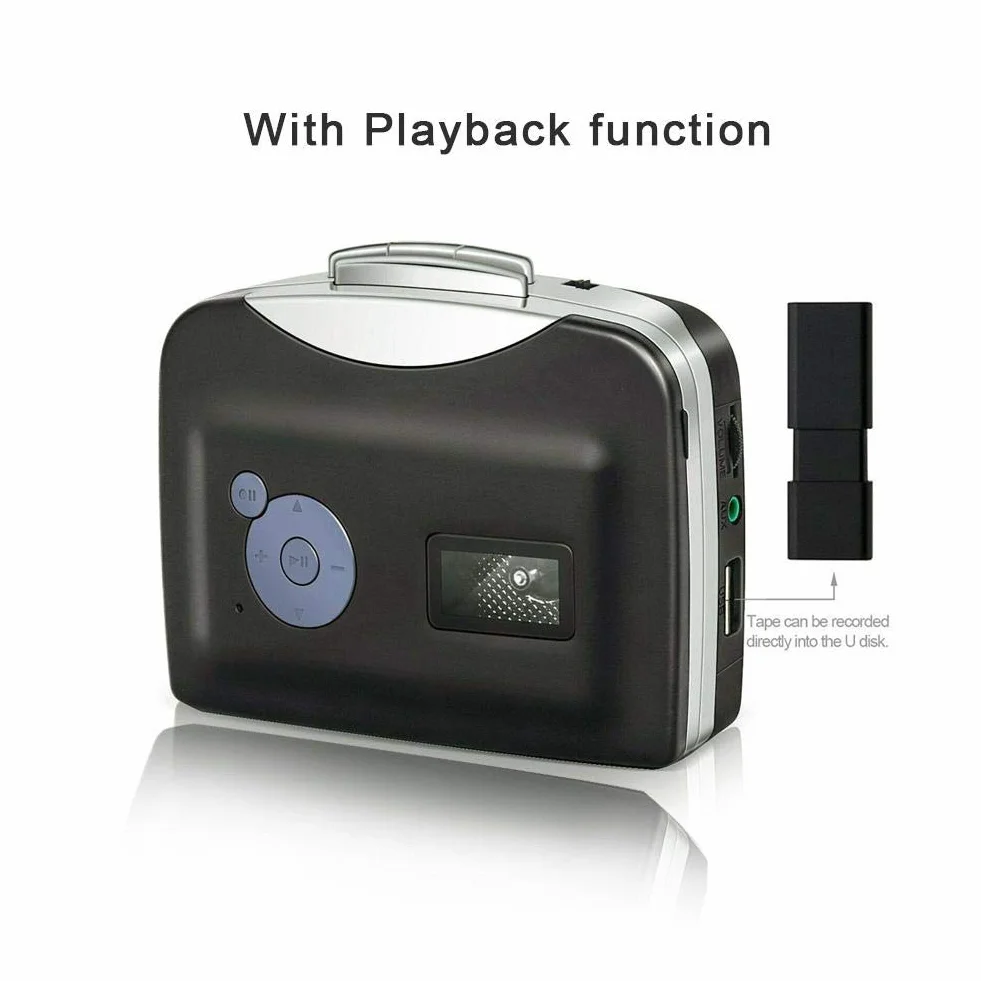 Annadue Convertitore Cassetta MP3, Stereo da Nastro a MP3, con Cuffie per Uso Domestico e all'Aperto, Convertitore Digitale di Nastri MP3