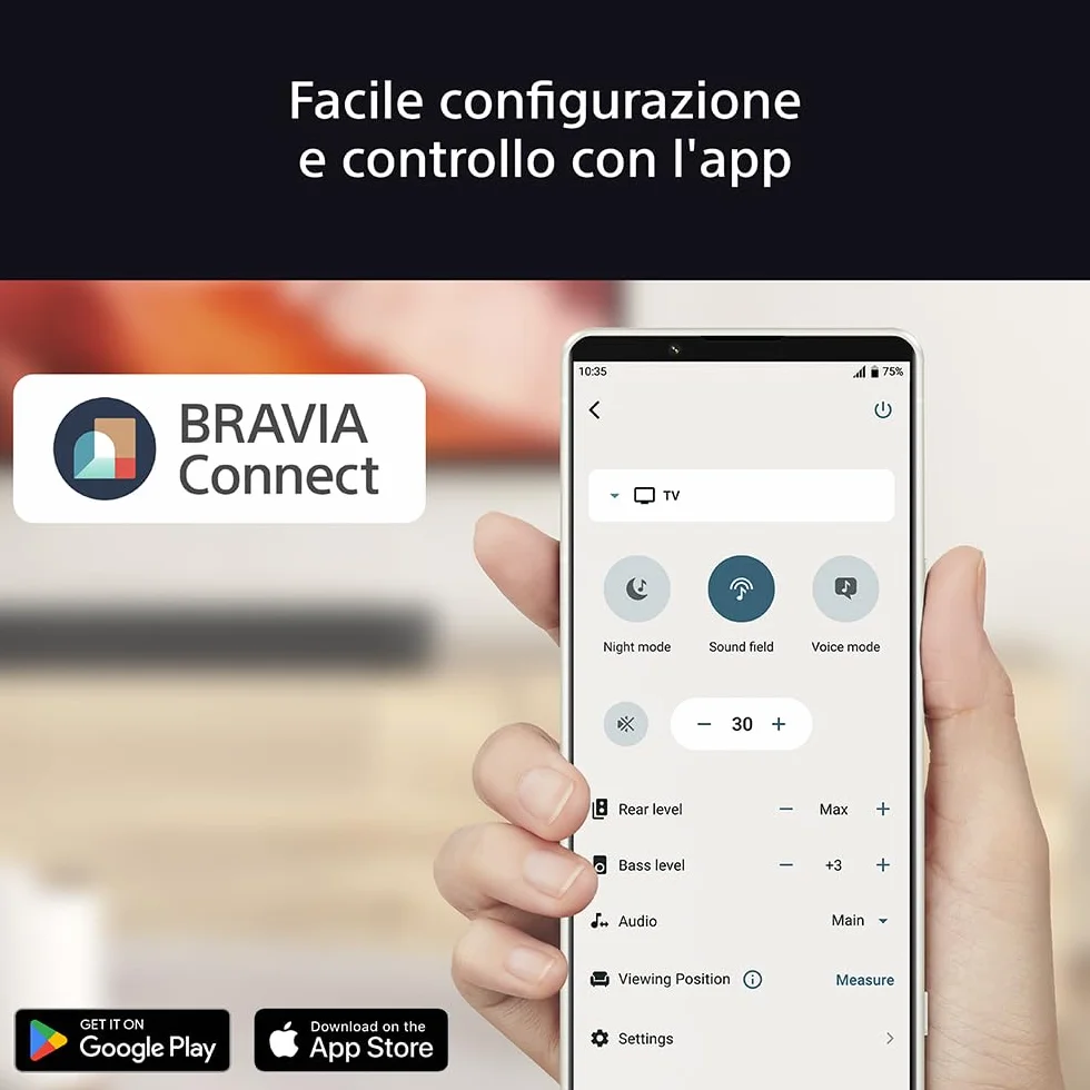 Sony BRAVIA Theatre Rear 8 altoparlanti posteriori wireless - Audio surround | 360 Spatial Sound Mapping potenziato | IMAXⓇ Enhanced compatibile | Design compatibile con soundbar e subwoofer
