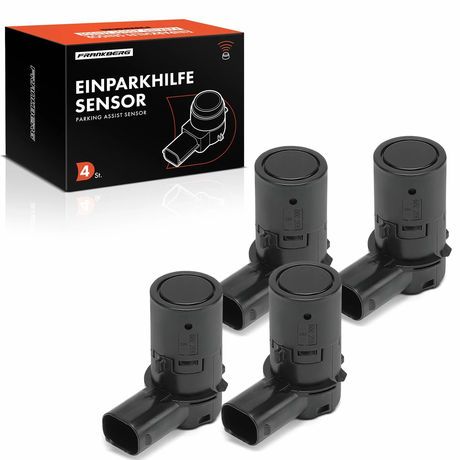 Frankberg 4x Sensore di Parcheggio PDC Posteriore Compatibile con 147 937 1.6L 2001-2010 156 932 1.6L 1997-2005 156 Sportwagon 932 1.6L 1997-2006 159 939 1.7L 2005-2012 Replace# 735393479