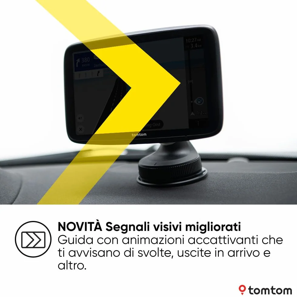 TomTom GO Superior Navigatore Satellitare 7" Auto Traffico Tutor Autovelox Mappe Mondo WiFi Parcheggi Prezzi Benzina