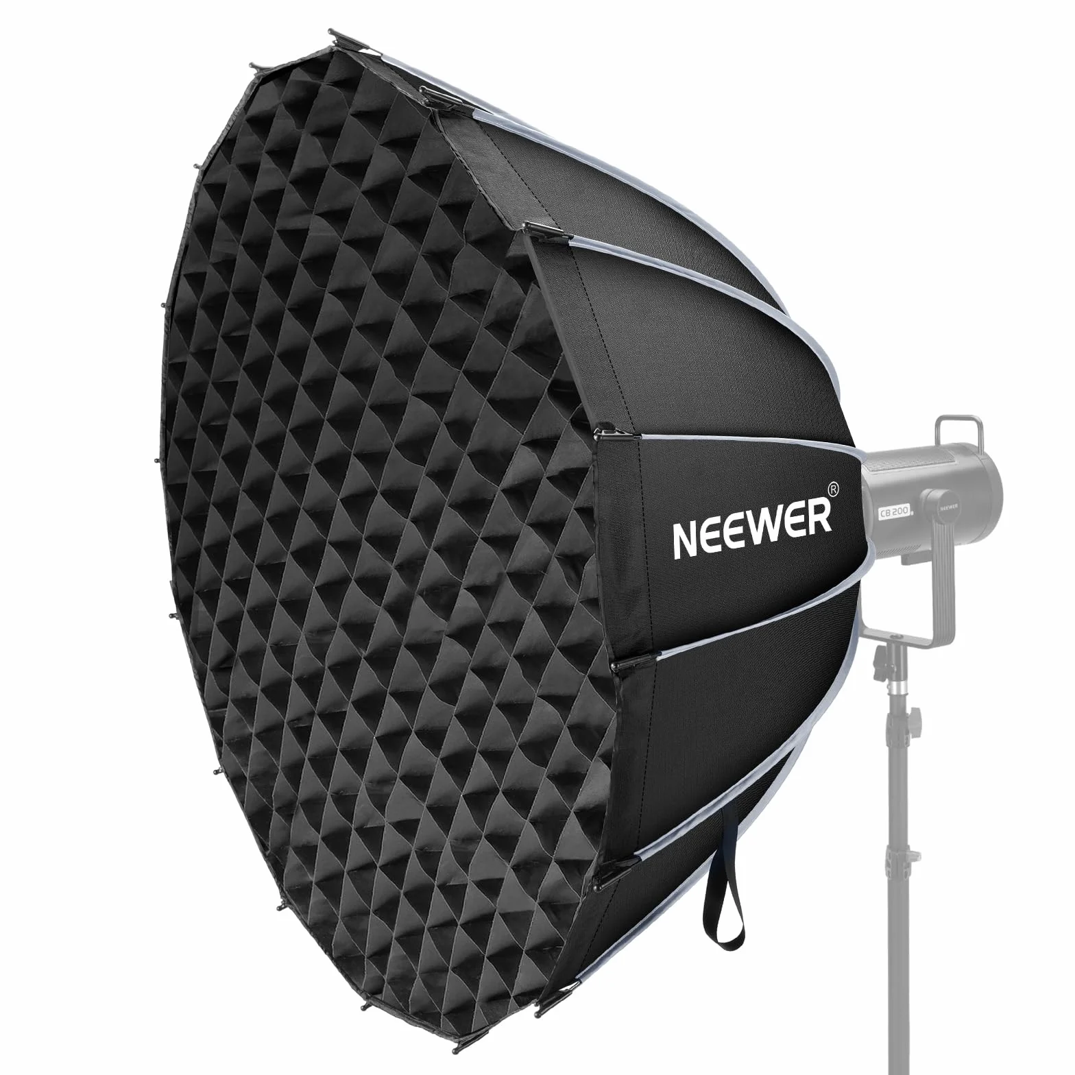 NEEWER Kit Softbox Parabolico, 120cm Soft Box ad Attacco Bowens con Diffusori Luce per Fotografia Studio Registrazione Video Streaming, Compatibile con Aputure 120d Compatibile con Godox SL60w, NS73P