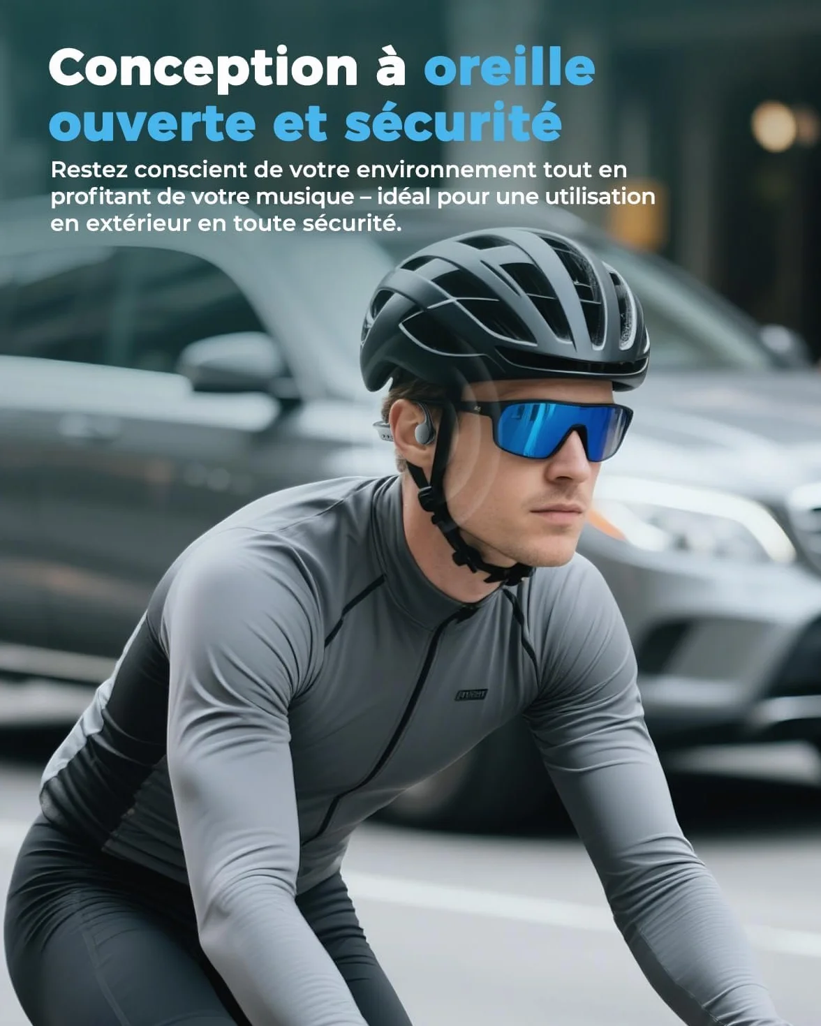 Cuffie a Conduzione Ossea, Cuffie per Nuoto, Memoria MP3 da 32GB, Cuffie Open-Ear Bluetooth 5.4, Impermeabilità IPX8, 10 Ore di Autonomia, Per Nuoto e Corsa