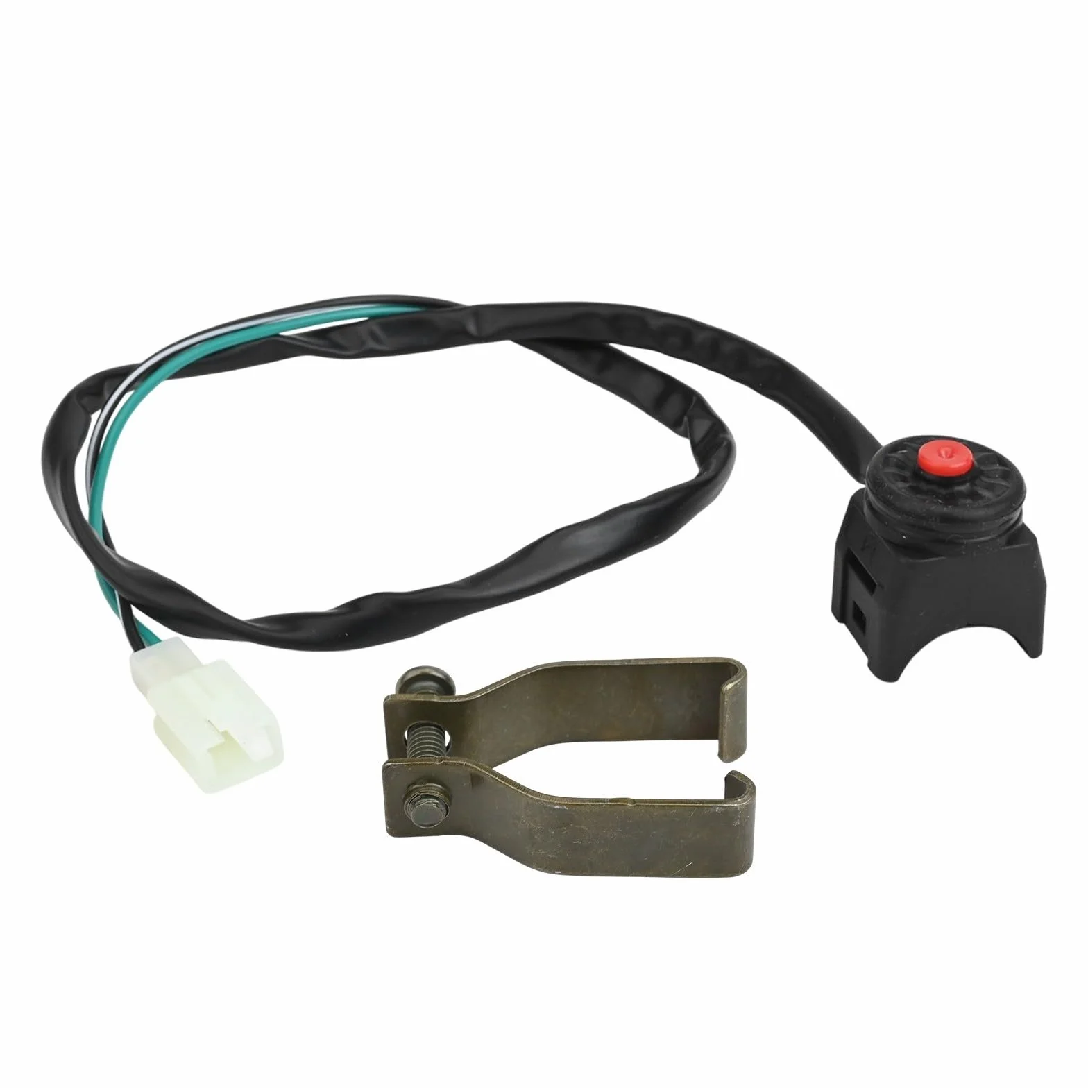 Interruttore di spegnimento per moto con pulsante di avviamento, interruttore motore, rosso