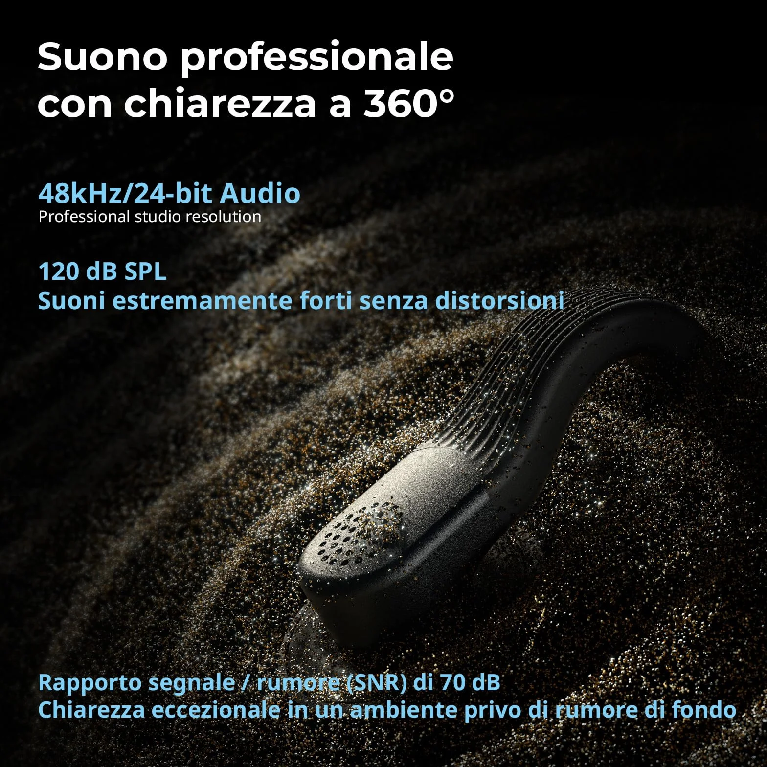 SMALLRIG Microfono Wireless S70-C2 con Adattatore USB-C per Telefoni/ Tablet, Microfono Invisibile e Leggero per il Vogging, Registrazione di Alta Qualità a 48 kHz/24 bit, Riduzione del Rumore - 5717