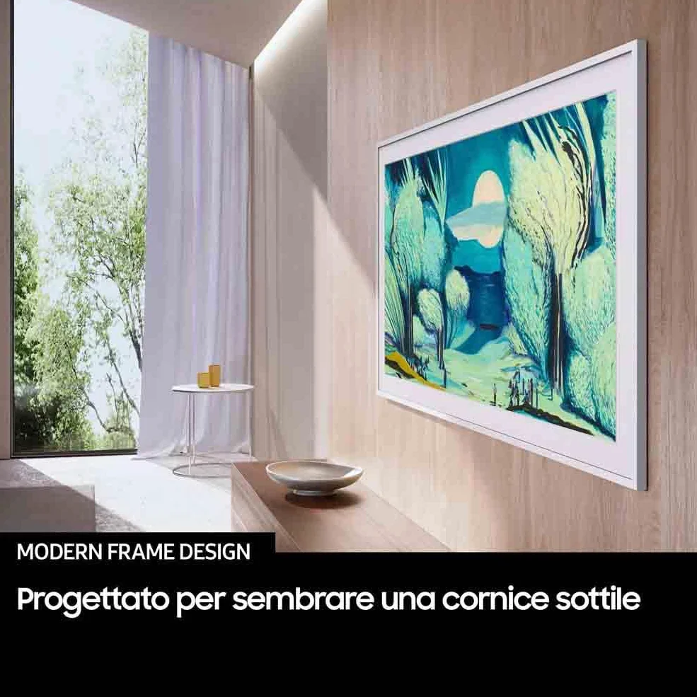 Samsung Smart TV 65'' QE65LS03FAUXZT QLED 4K NQ4 AI Gen2 Processor 4K AI Upscaling Art Mode Matte Display Dolby Atmos OTS Lite Modern Frame Design 2025