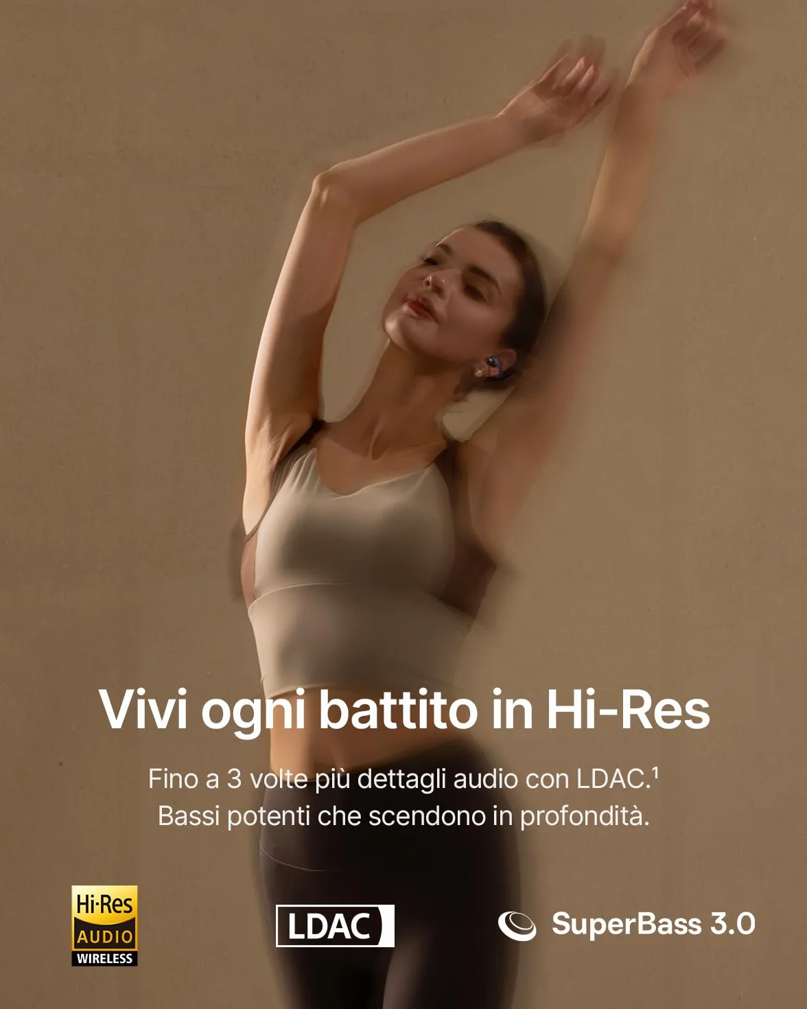 Baseus MC2 Cuffie Open-Ear, Auricolari a Clip con CloudComfort 2.0, Hi-Res Audio, LDAC, SuperBass 3.0, Bluetooth 6.0, 4 Microfoni con IA per chiamate nitide, 55 h di autonomia, IP67, leggeri 5,1 g