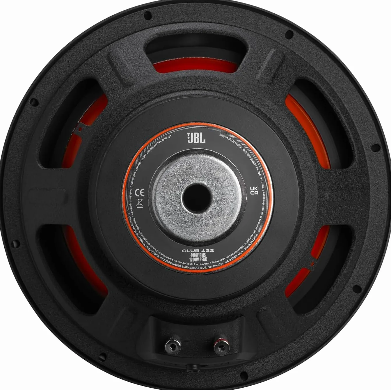 JBL Club 122 subwoofer 12 pollici (305 mm), 400 W RMS, 4 ohm, potente subwoofer auto, bassi profondi e precisi, ideale per sistemi audio car e appassionati di bassi
