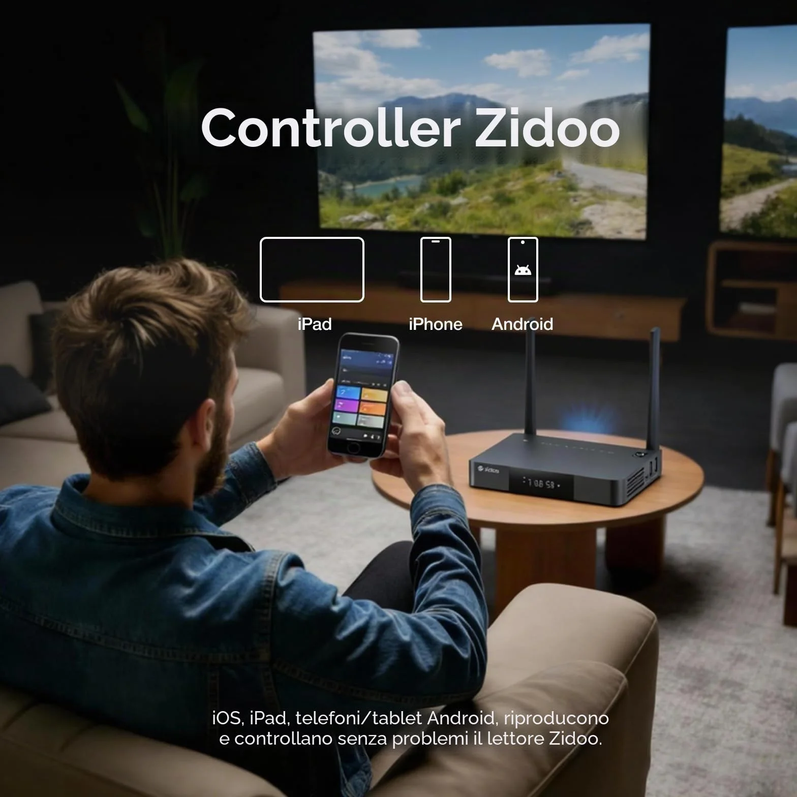 zidoo Lettore multimediale Z9X 8K HDR, Android 11 OS, processore Amlogic S928X-K 6G+64G, motore video VPU e motore di immagine VS10, Blu-ray 4K Ultra HD, BDMV/ISO, per riproduzione video e audio