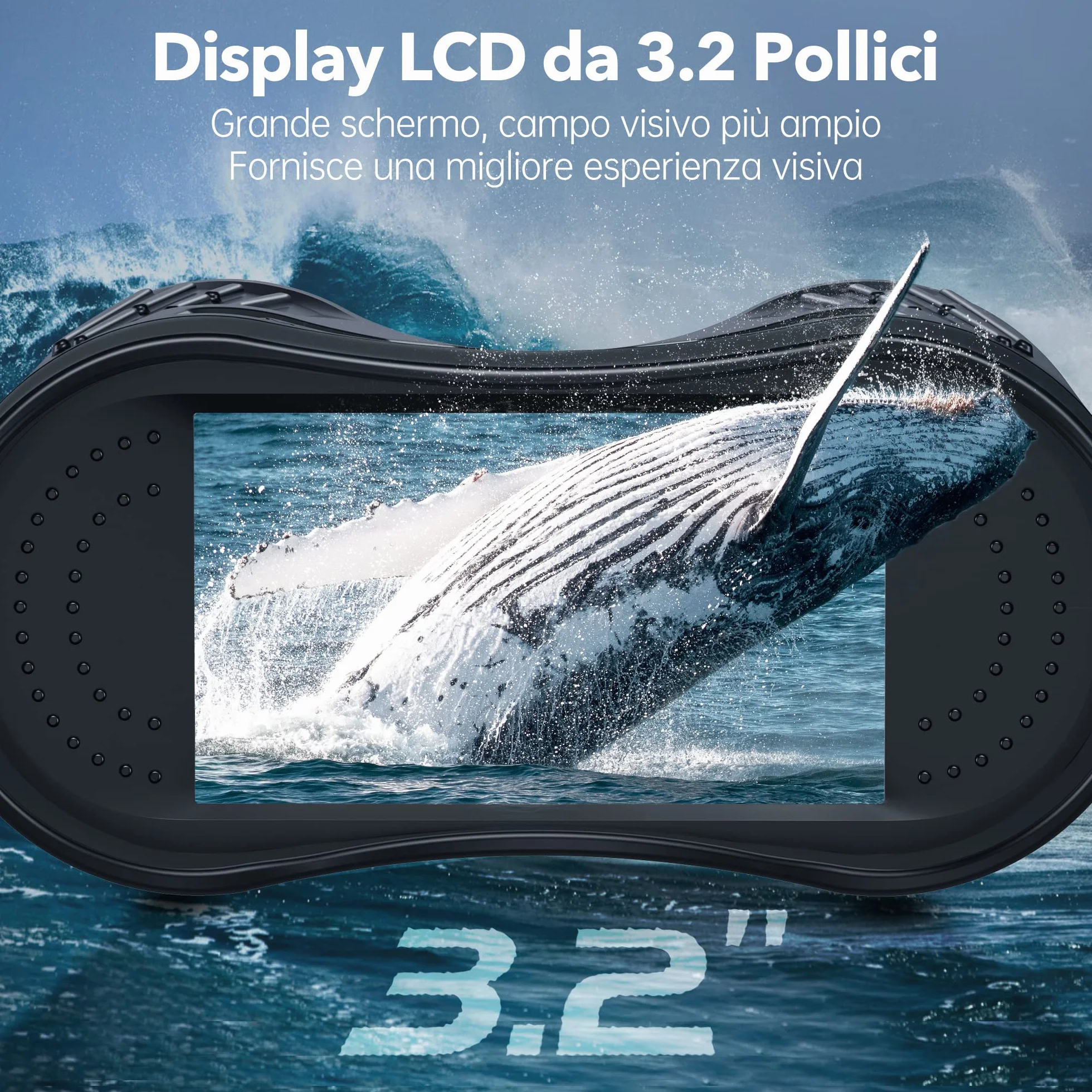 Letcmoi Binocolo Visione Notturna - 7L Infrarossi Visibili 300M al 100% di Oscurità con Zoom Digitale 8X, Ricaricabile da 2600 mAh, con Scheda TF 32GB, per la Caccia, per Adulti