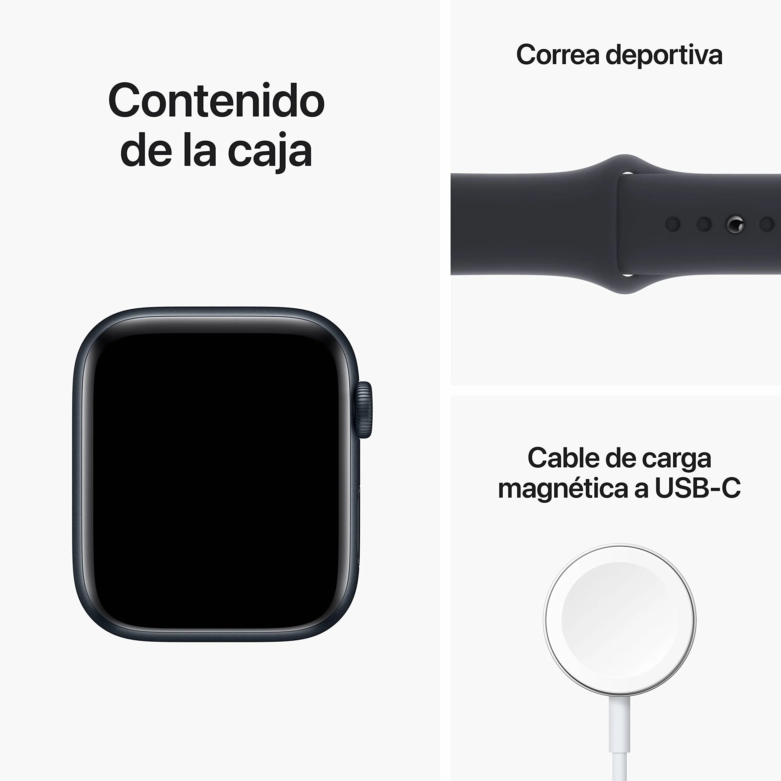 Apple Watch SE (2ª gen) (GPS, 44mm) Cassa in alluminio color mezzanotte con Cinturino Sport color mezzanotte - Regular (Ricondizionato)