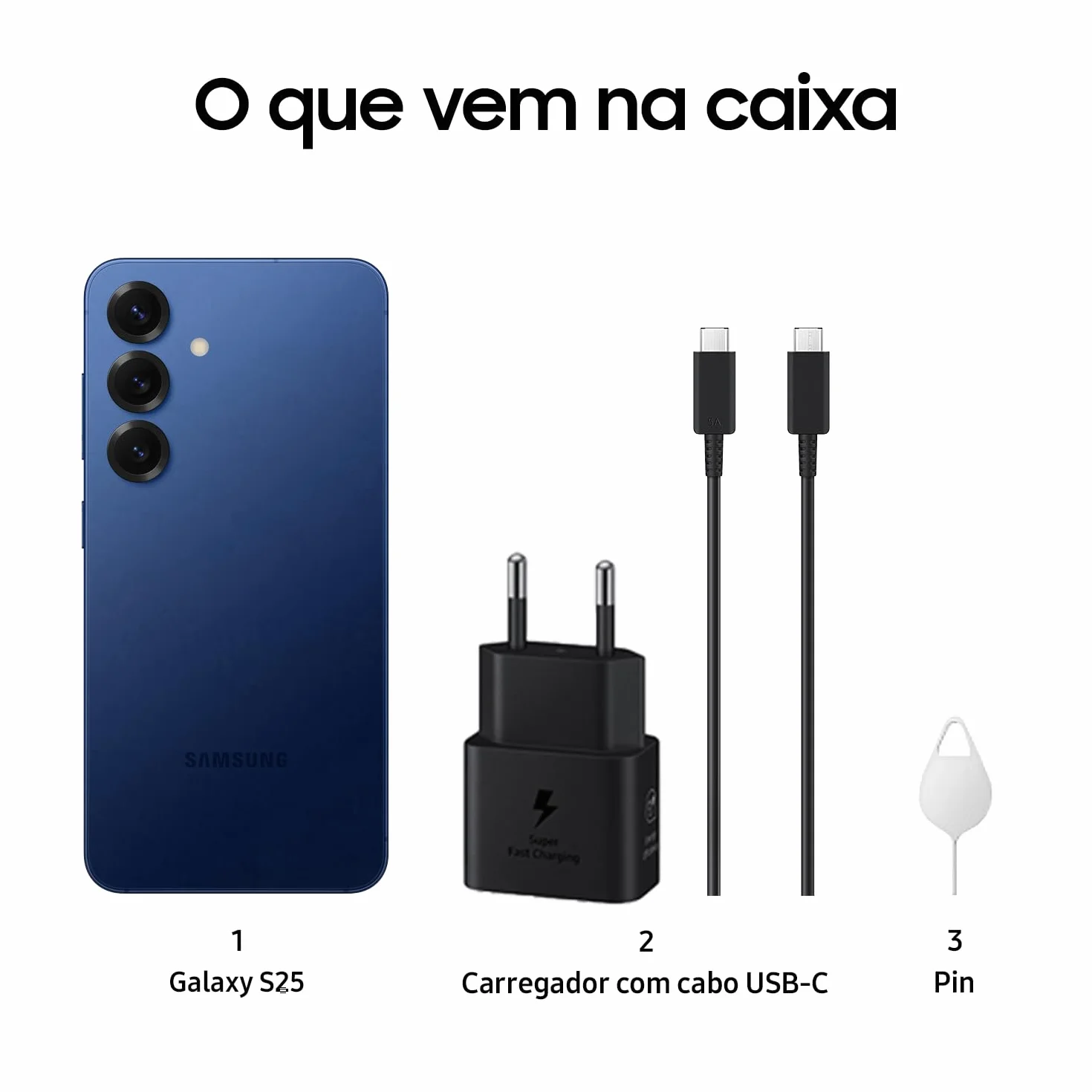 Samsung Galaxy S25 5G, 256GB, 12GB RAM, 50+12+10 Tripla Camera, 6.2 pollici Grande Display, Blu (Navy)