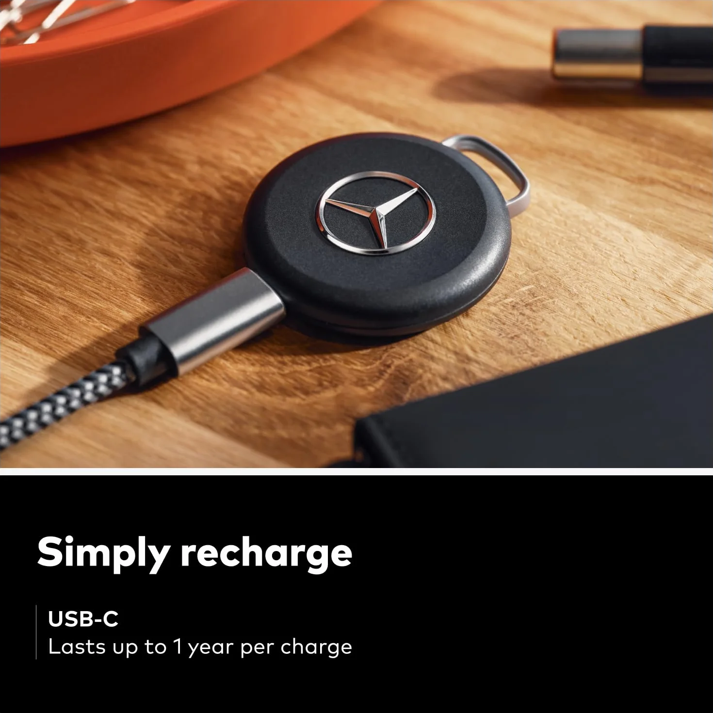 Chipolo LOOP Mercedes-Benz Edition Rechargeable Tracking Tag Item Locator for Keys Bags Apple Find My Android Find Hub
