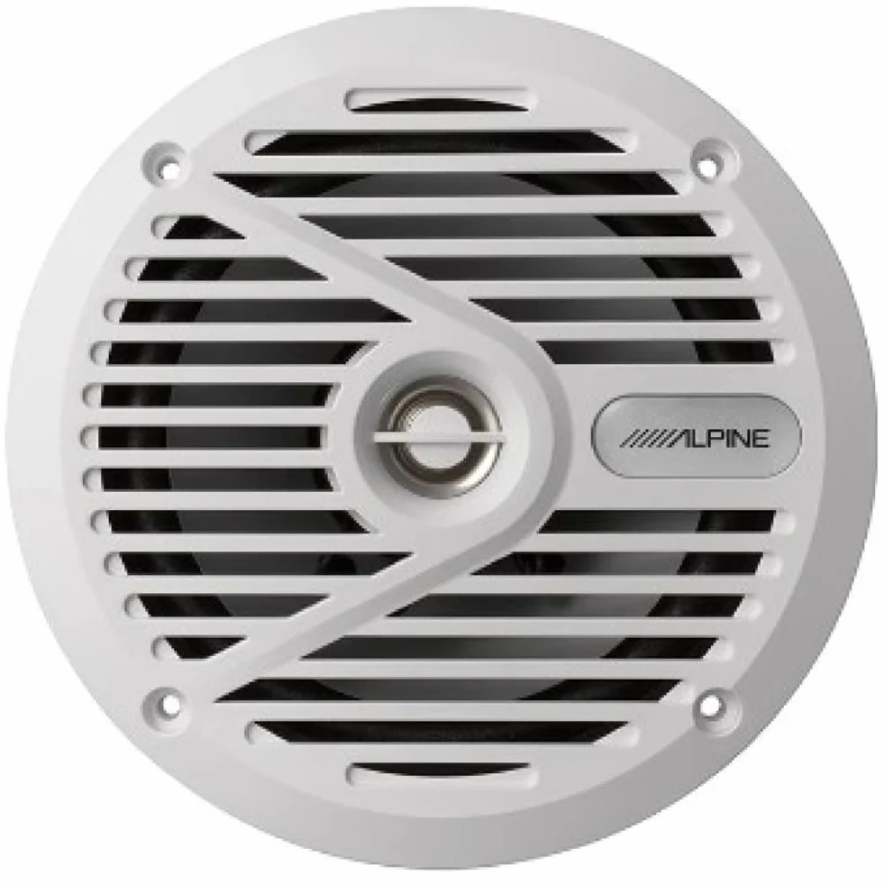 NSC 2 altoparlanti ALPINE SPS-M601W diffusori coassiali 2 vie marini bianchi 16,5 cm 165 mm 6,5 inch impermeabili water proof 35 watt rms 110 watt max 4 ohm piscina barca mare, a coppia
