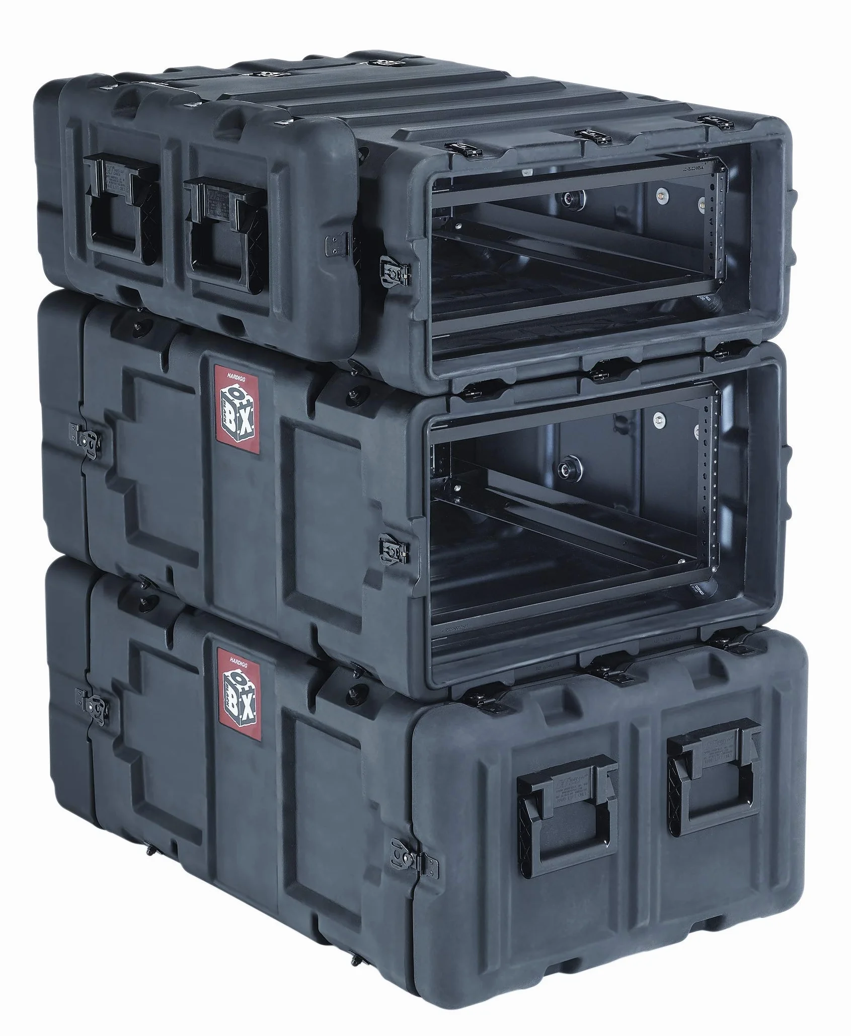 PELI Hardigg 9U Blackbox Rack Mount Case, Custodia Rack 19" Portatile Per Elettronica Sensibile, Altezza Rack: 9 U, Lunghezza Rack: 610 Mm, Fabbricato In USA, Colore: Nero
