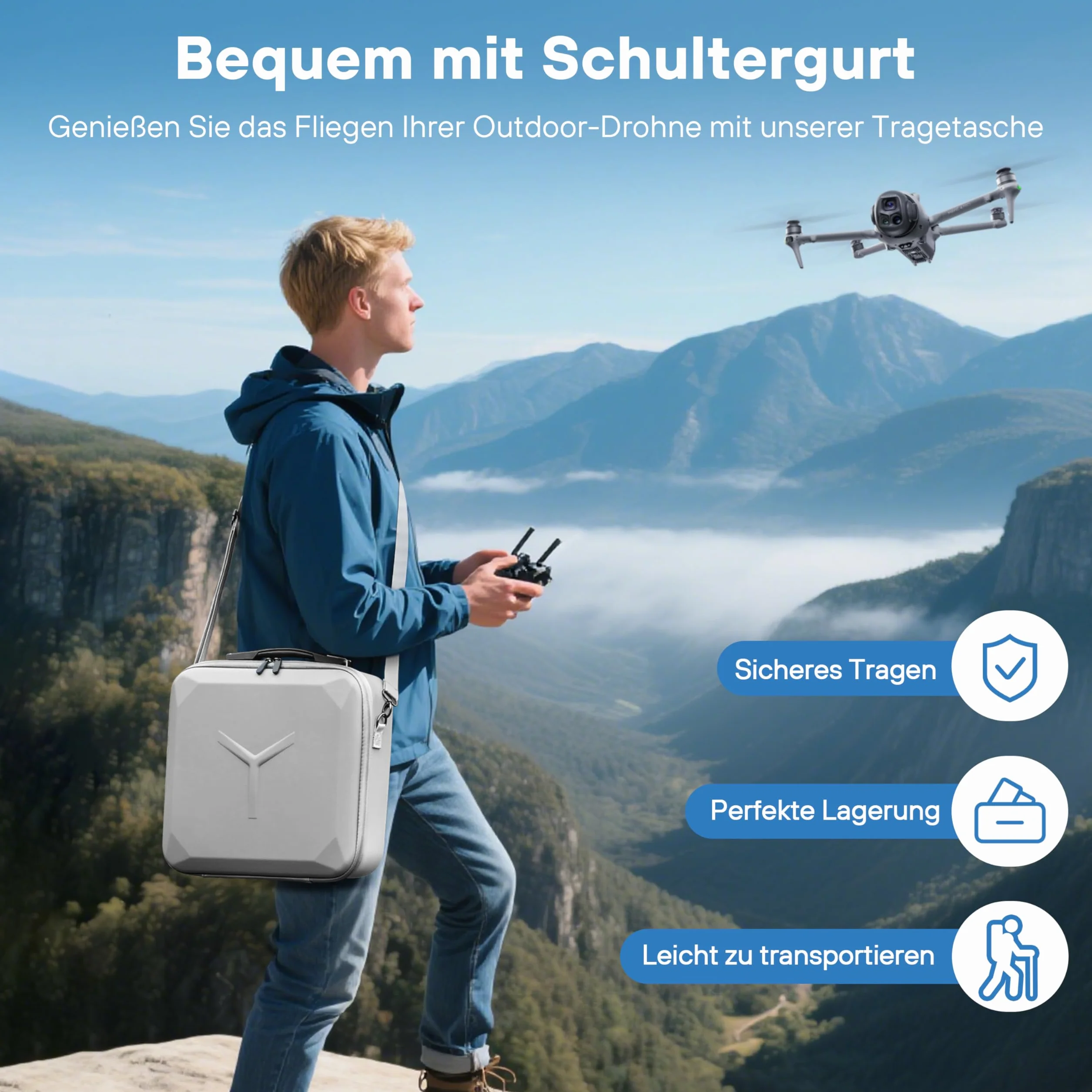 STARTRC PHOTO Mavic 4 Pro, custodia in poliuretano per DJI Mavic 4 Pro Fly More Combo con controller RC Pro 2, contenitore da viaggio per accessori DJI Mavic 4 Pro