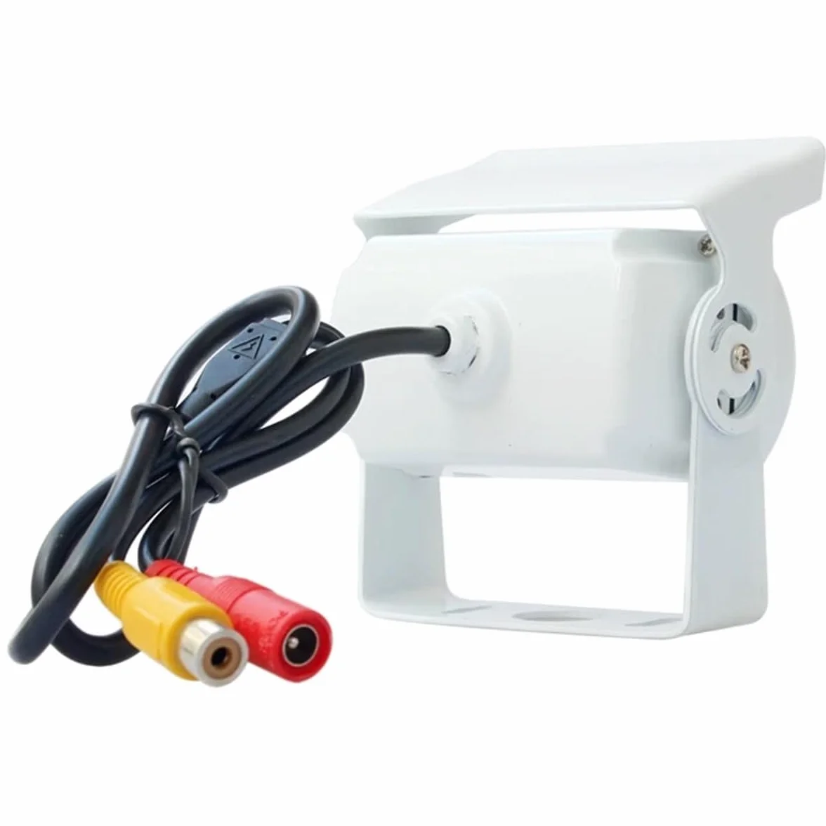 Telecamera di Retromarcia HD Bianca per Furgoni, Auto, Camion e Autobus, Visione Notturna IR 18 LED, Impermeabile, con Cavo AV 15M, 12V-24V, Sistema di Parcheggio Assistito