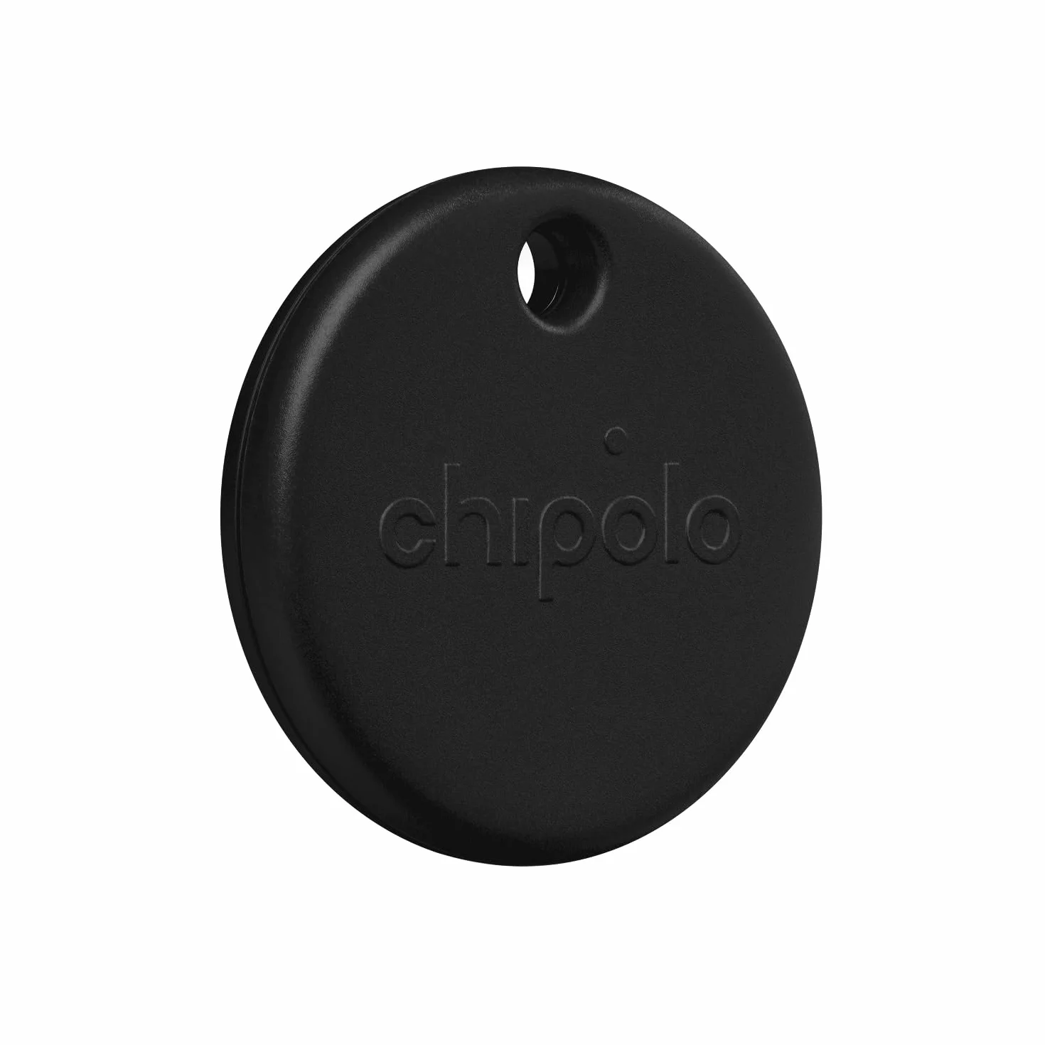 Chipolo POP Tracker Tag – Colorato, compatibile, forte Bluetooth Tracker con Chiamata telefonica & fuori portata, funziona con Apple Find My o Google Find My Device (nero)
