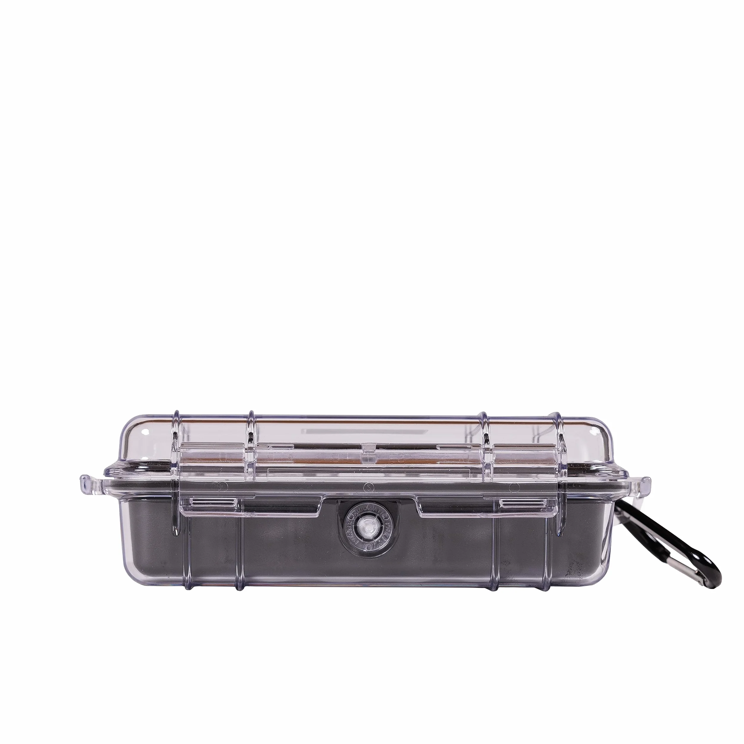 PELI 1030 Piccoli dispositivi elettronici per valigette da viaggio, IP67 Impermeabile e a Prova di Polvere, Capacità di 0,6L, Prodotto in USA, Colore Trasparente/Nero