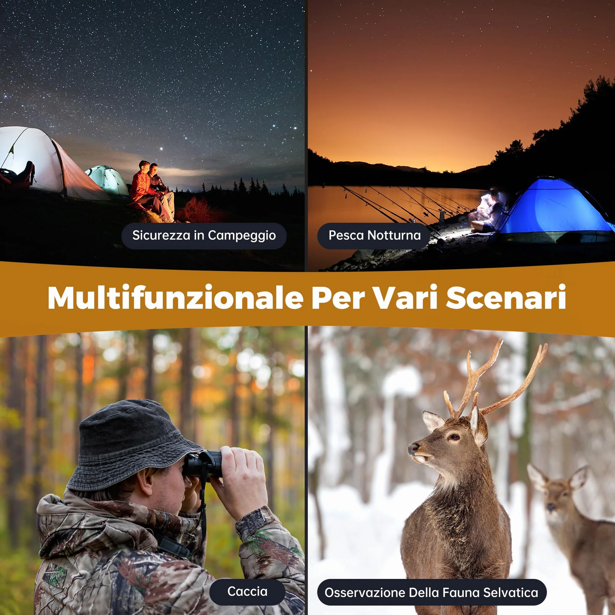 tkwser - Dispositivo per la visione notturna, 4 K, 8 X, digitale, visione notturna a infrarossi, 5000 mAh, distanza visiva, 600 m, schermo TFT UHD da 3”, impermeabilità IP65, per la caccia e il