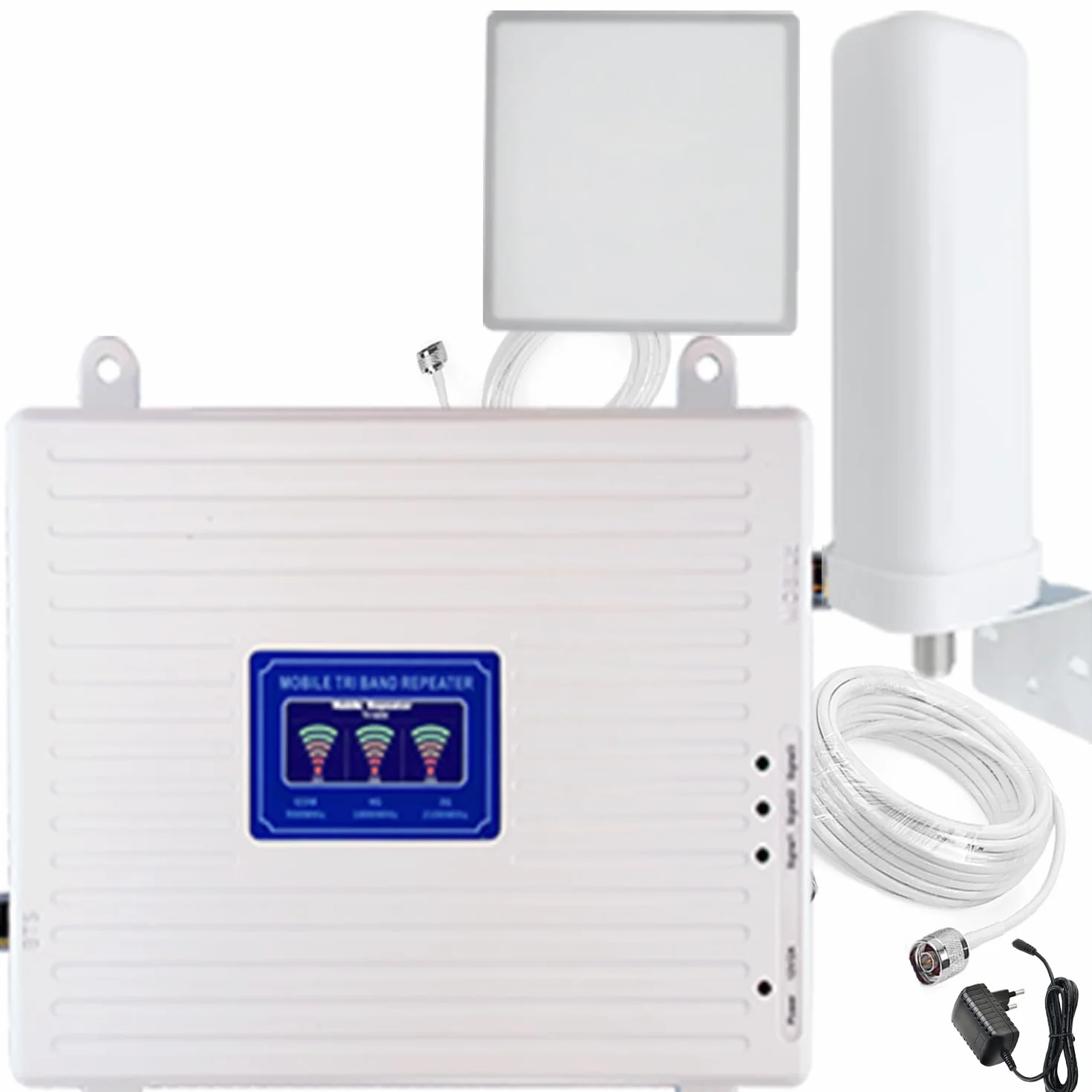 Ripetitore Segnale Cellulare 4G 3G 2G, Amplificatore GSM LTE WCDMA, 900/1800/2100MHz