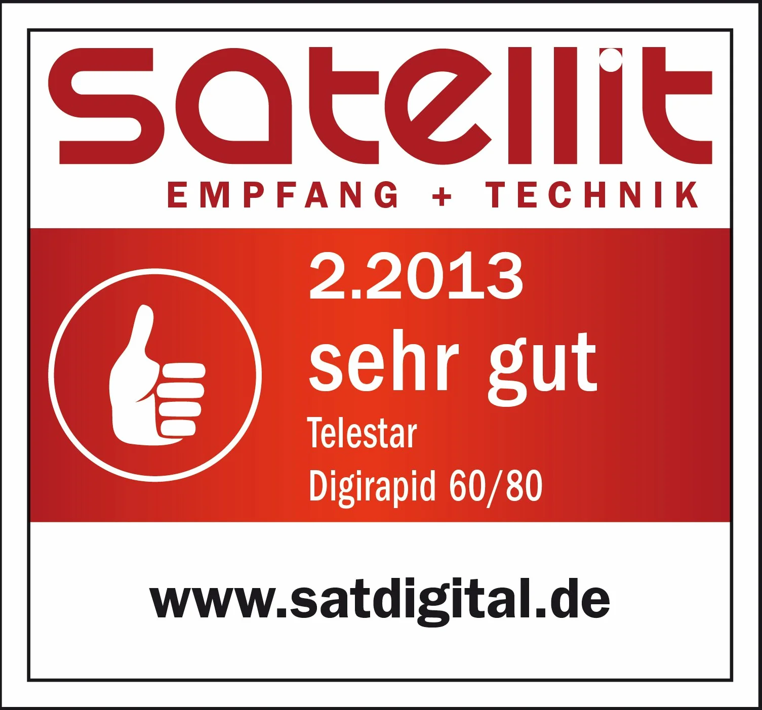 TELESTAR DIGIRAPID 60 A – Parabola satellitare (60 cm, alluminio, braccio feed stabile & di alta qualità) – Antracite