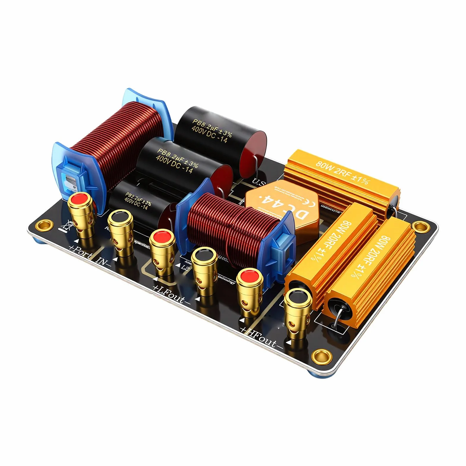 Crossover per Altoparlanti a Due Vie Ad Alta Potenza con Design Resistente Al Calore per Altoparlanti Doppi da 10-12 Pollici, Divisore di Frequenza da 550 W per Professionale, Ideale per i
