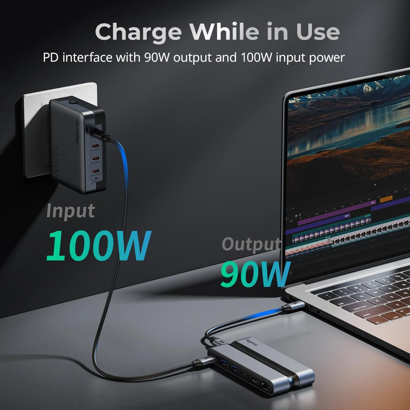 SMALLRIG 9 in 1 CFexpress Type B Card Reader Docking Station con USB3.2 (Gen 2) 10 Gbps, Lettori SD/TF/CFexpress Type B, Porte USB-A/USB-C/HDMI/Gigabit Ethernet, per iPhone per Mac - 4662