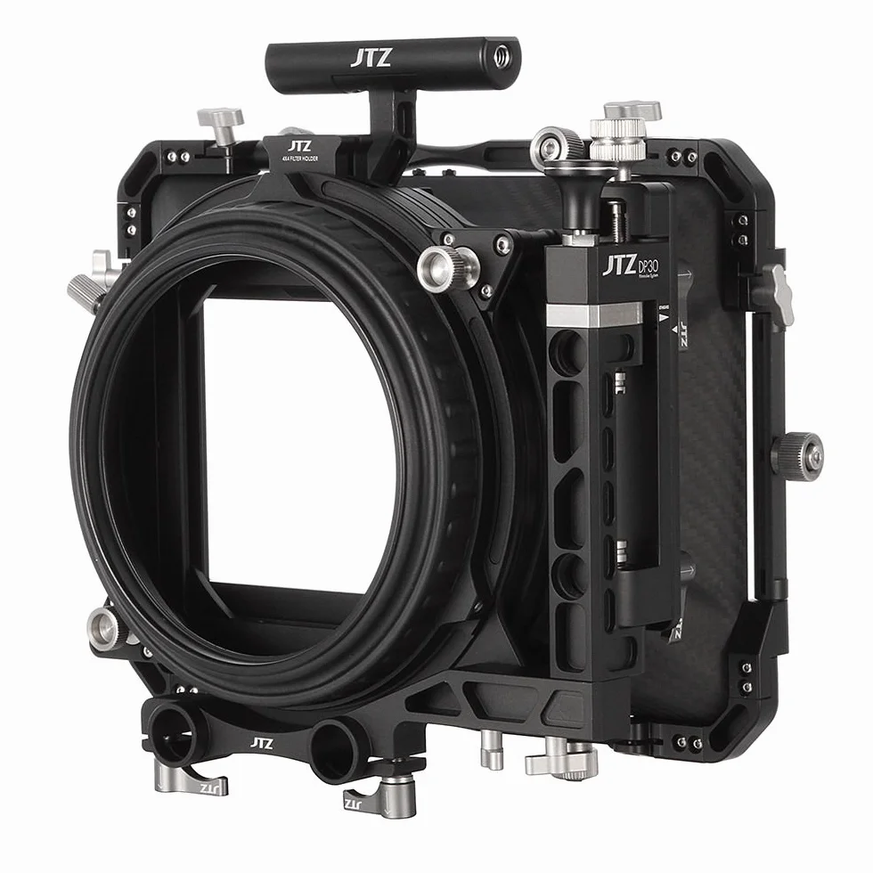 JTZ DP30 Cine Fibra di Carbonio 4x4 "Swing Away Matte Box 15mm/19mm Per Sony ARRI RED CANON BMD