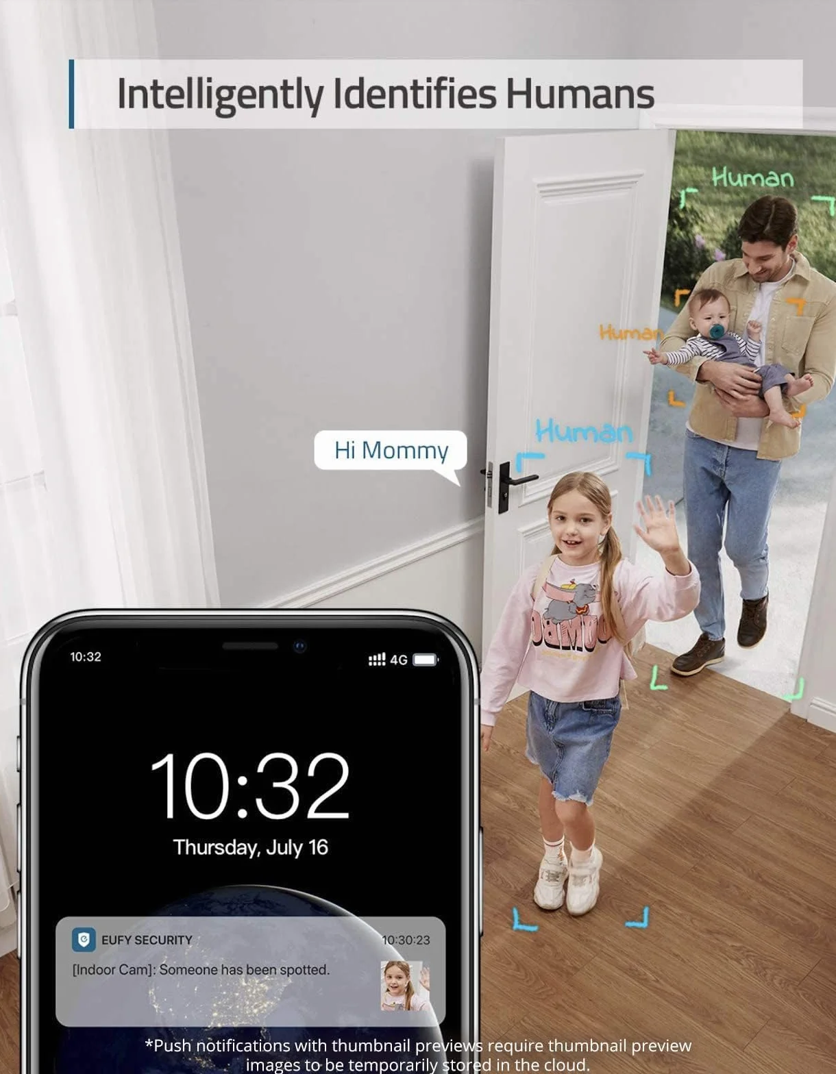 eufy Security IndoorCam E220 telecamera wifi interno, 2K Pan & Tilt, Videosorveglianza con AI per Riconoscimento Persone/Animali, Assistenza Vocale, Visione Notturna(Ristrutturato)