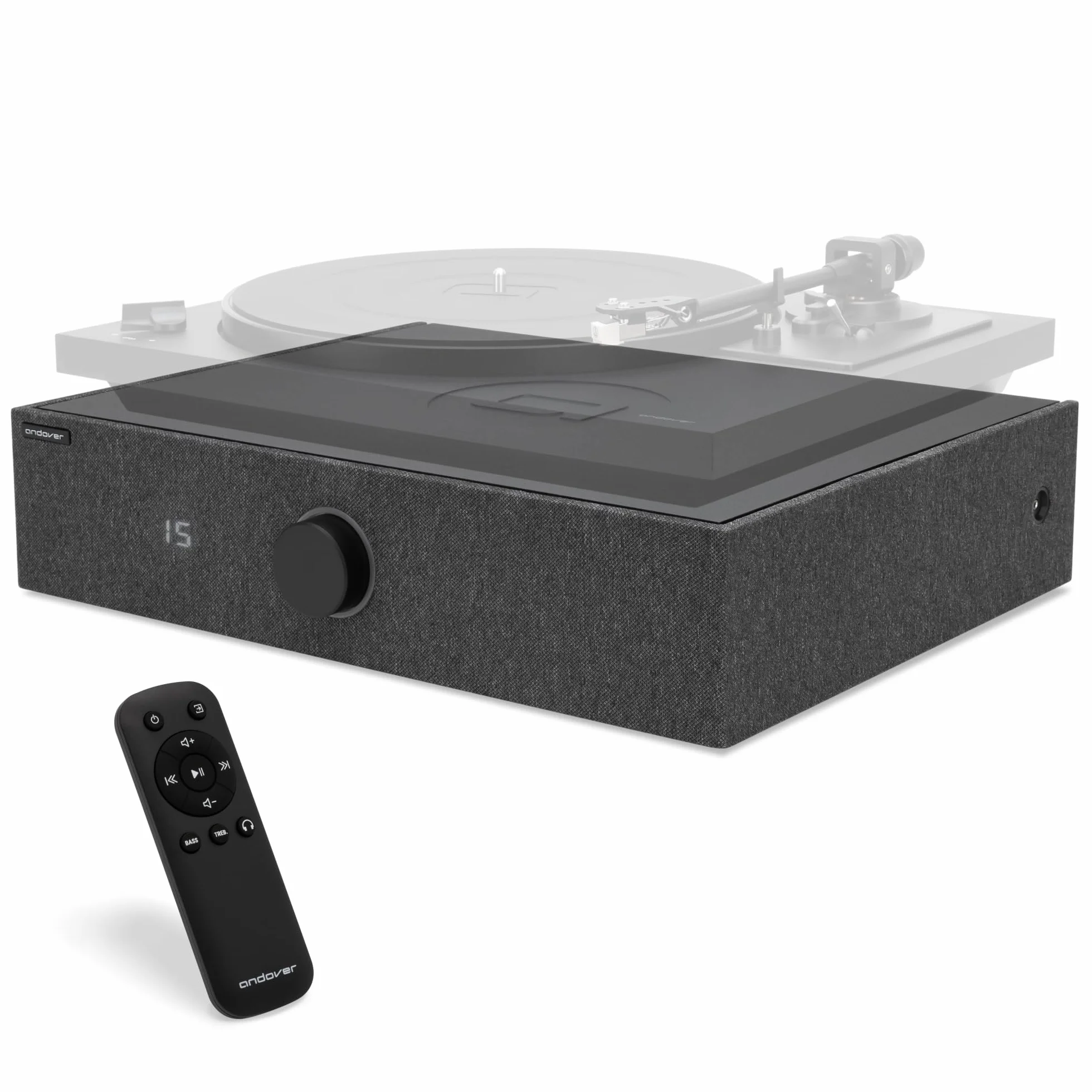 Andover Audio SpinBase MAX 2 Premium Sistema di altoparlanti Bluetooth Streaming preamplificatore phono controlli capacitivi tecnologia IsoGroove