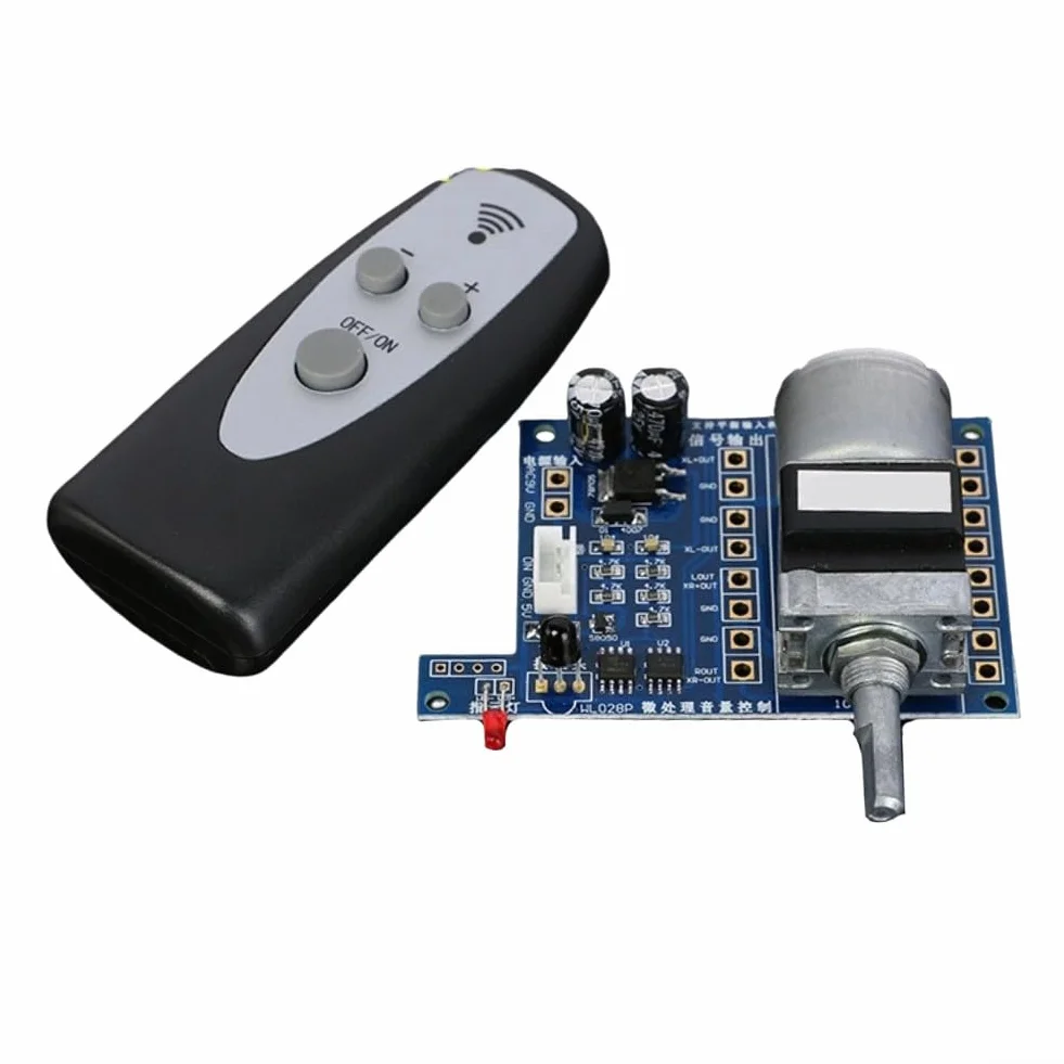 Scheda preamplificatore volume telecomandata potenziometro 100K 20x2 pollici per amplificatore audio fai da te