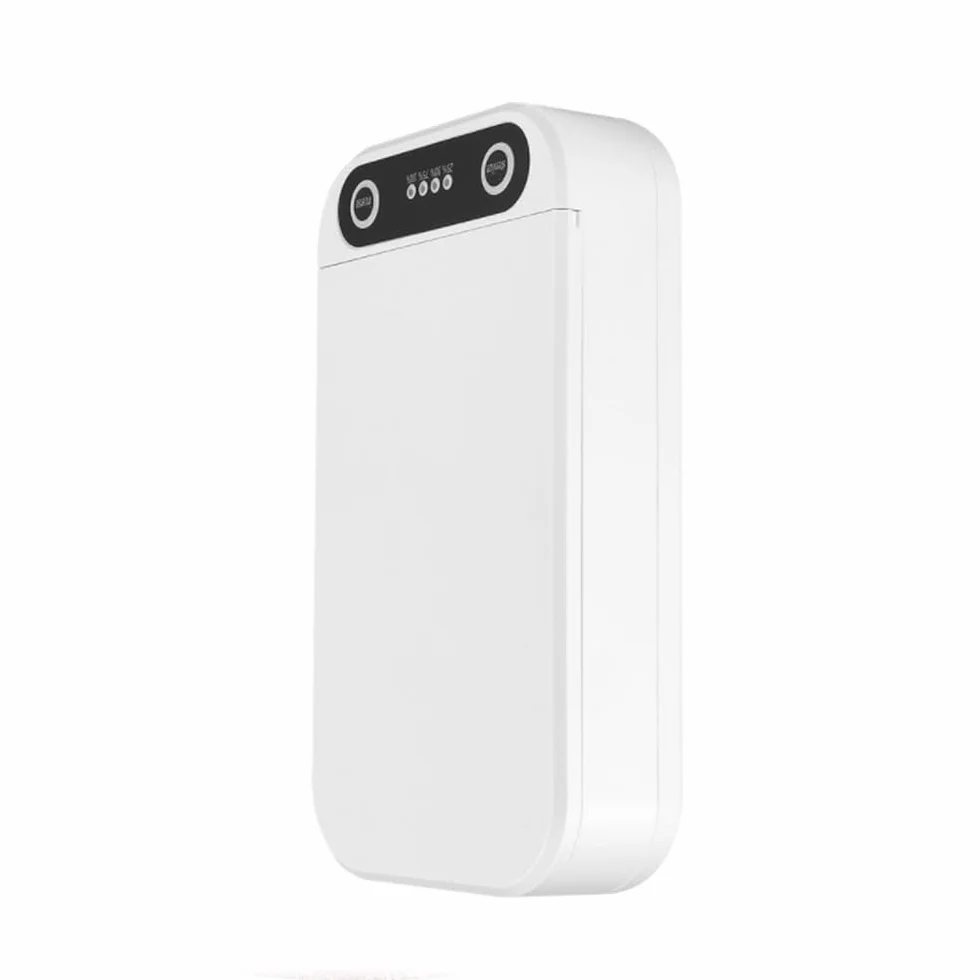 Scatola disinfettante UV per telefono con caricabatterie wireless, uccide batteri e virus, porta di ricarica USB, per maschere telefoniche e gioielli